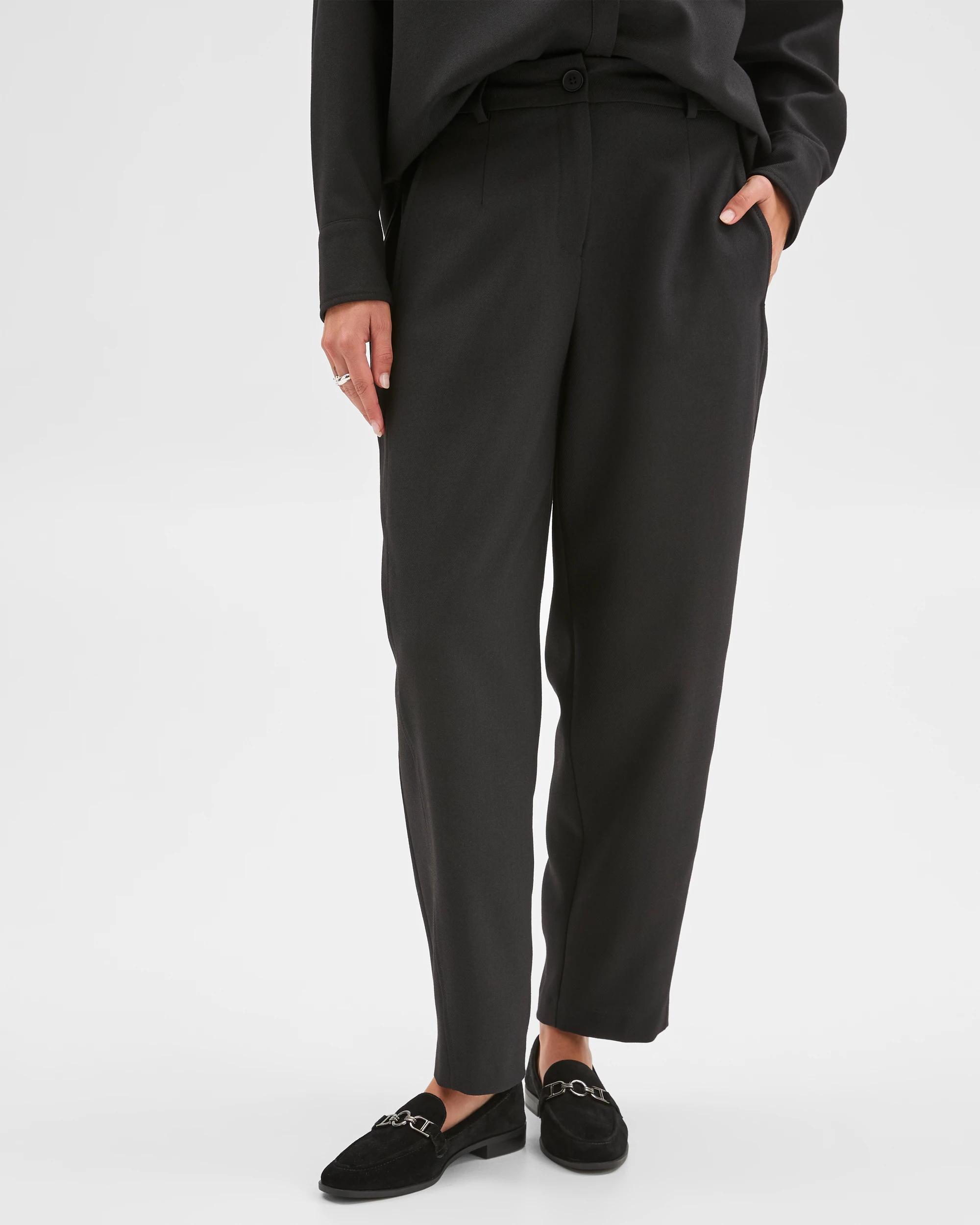 5 Preview Barrel Leg Set Dressing Pants BLACK, 5 of 7