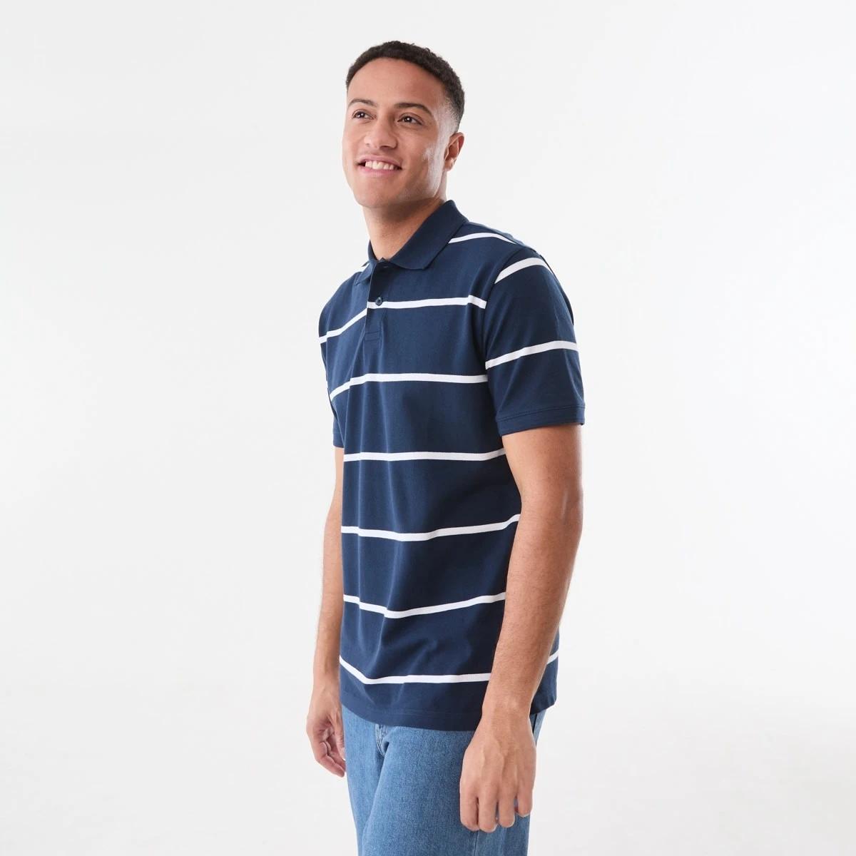 2 Stripe Polo Shirt GIANN STRIPES SPELL NAVY, 2 of 5