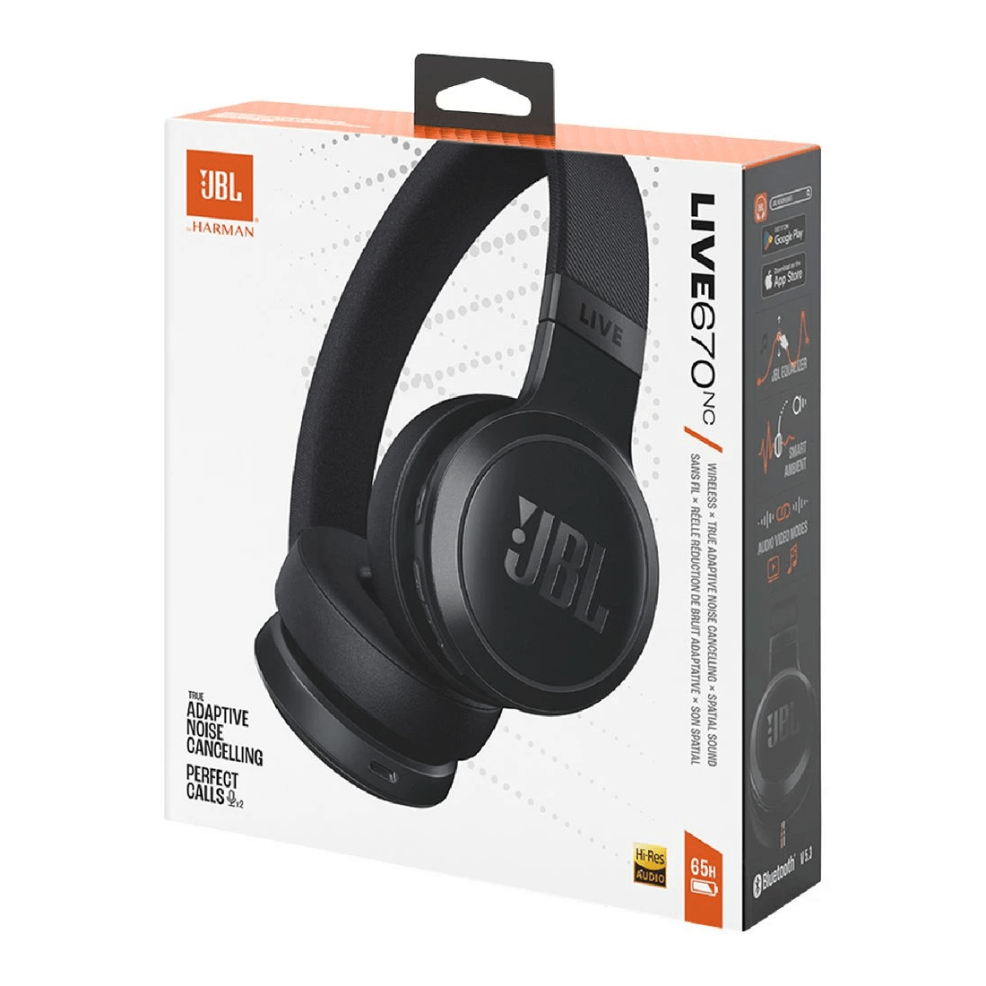 8 JBL Live 670 Wireless On-Ear Headphones Black, 8 of 10