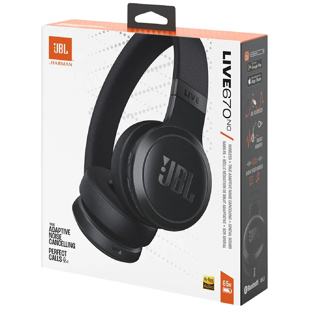 8 JBL Live 670 Wireless On-Ear Headphones Black, 8 of 10