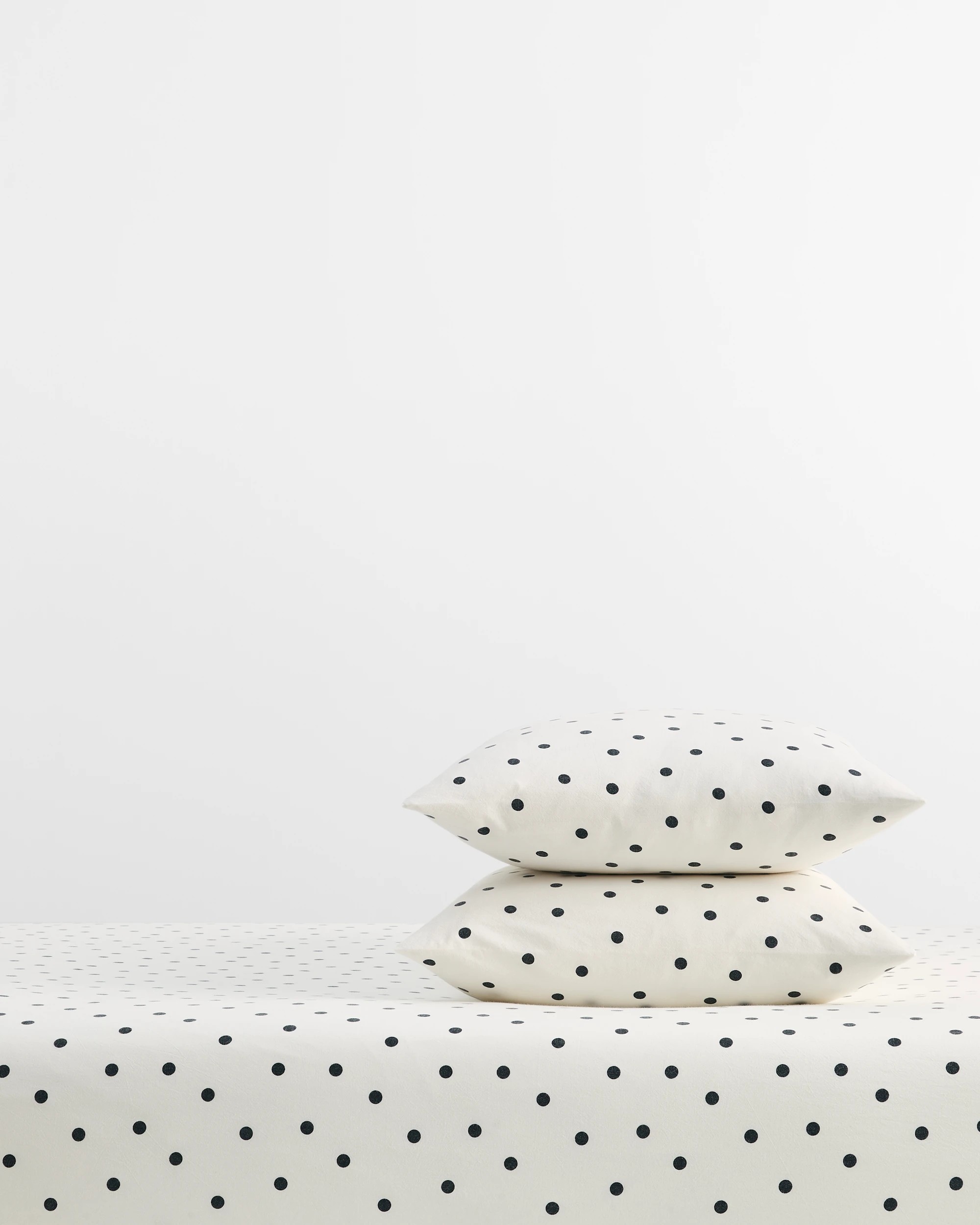 1 Arlo Polka Dot Stonewash 2 Pack Cotton Standard Pillowcase - One Size - Black, 1 of 2