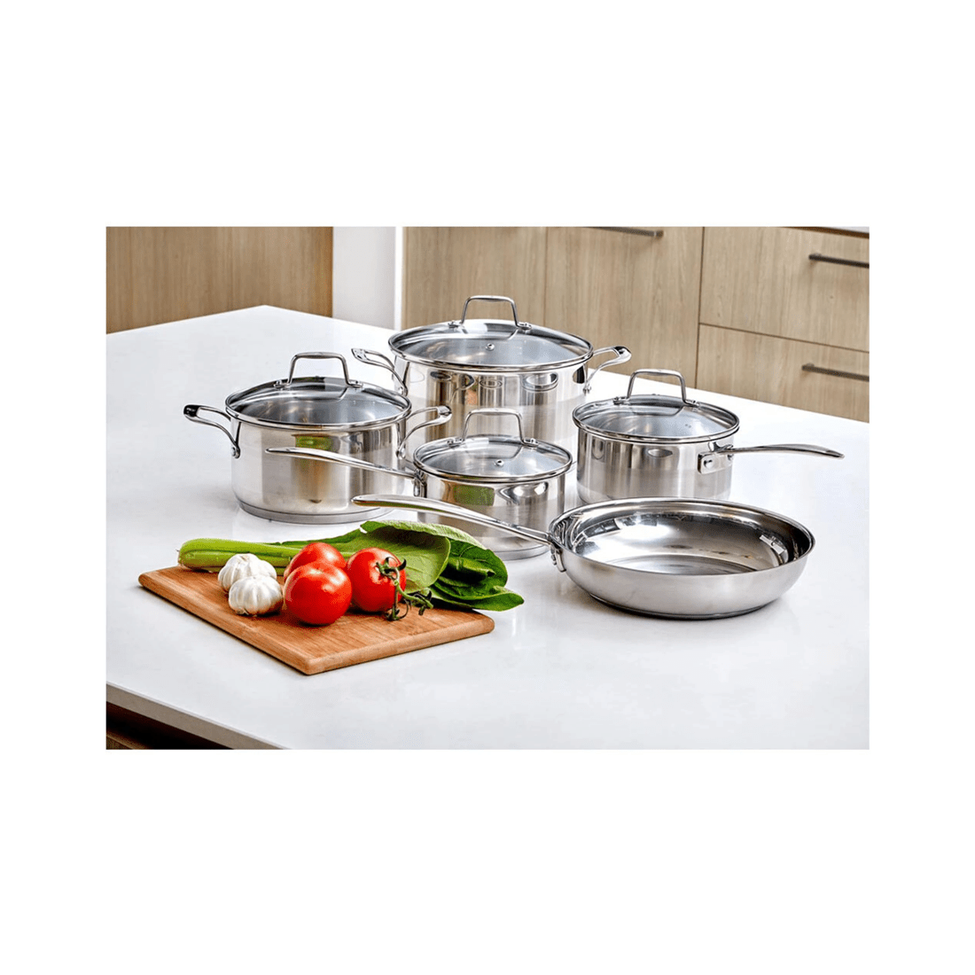 7 Westinghouse 5pc Stainless Steel Cookware Frypan/pot & Pan Set For Induction/gas
 - Silver, 7 of 7