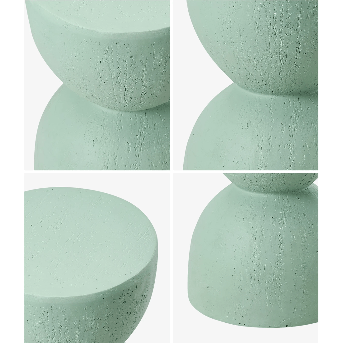 4 Oikiture Side Table Coffee Bedside End Stool Stand Stone Outdoor Indoor
 - Green, 4 of 10