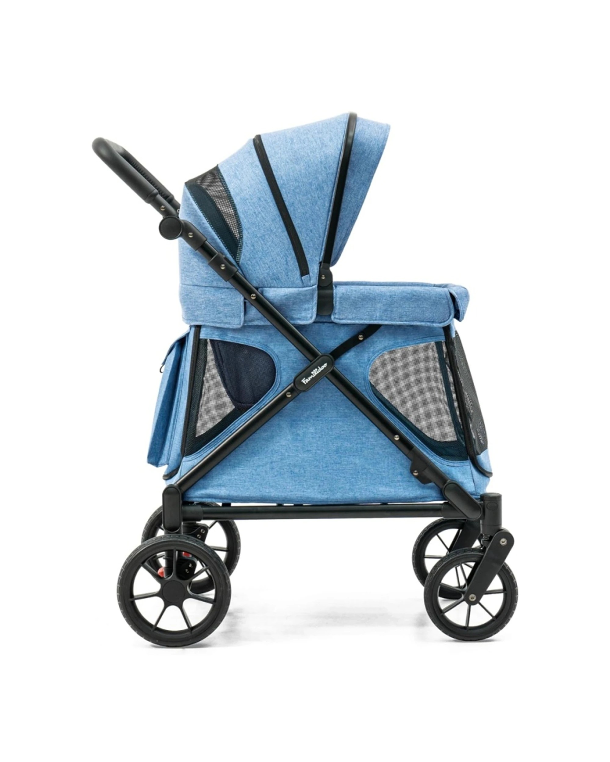 1 Playette Familidoo Q1 2.0 Wagon Stroller Lightweight Denim - Blue, 1 of 6