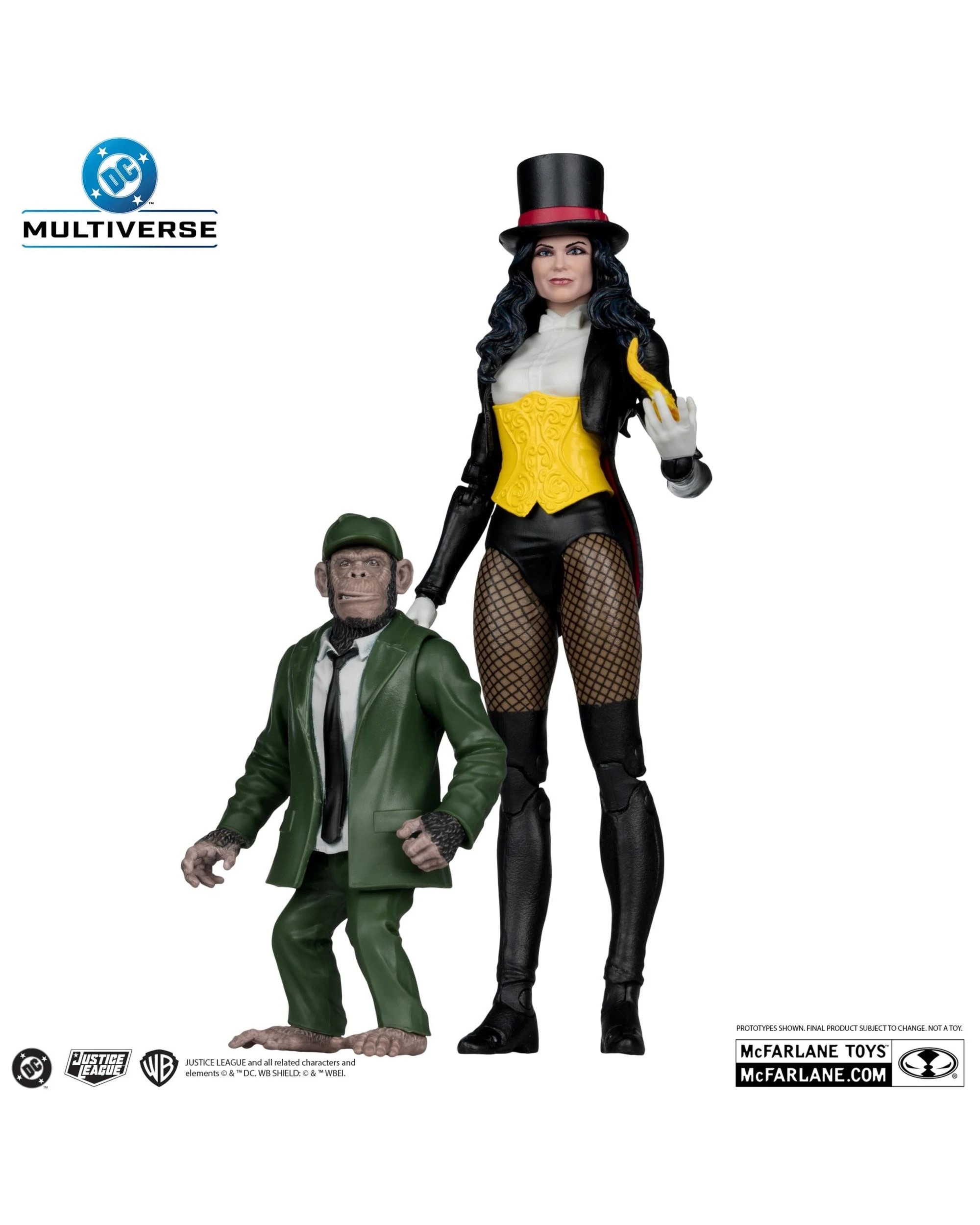 3 DC Multiverse Zatanna with Detective Chimp DC Classics McFarlane Collector Edition #53 7 inch Action Figure, 3 of 10