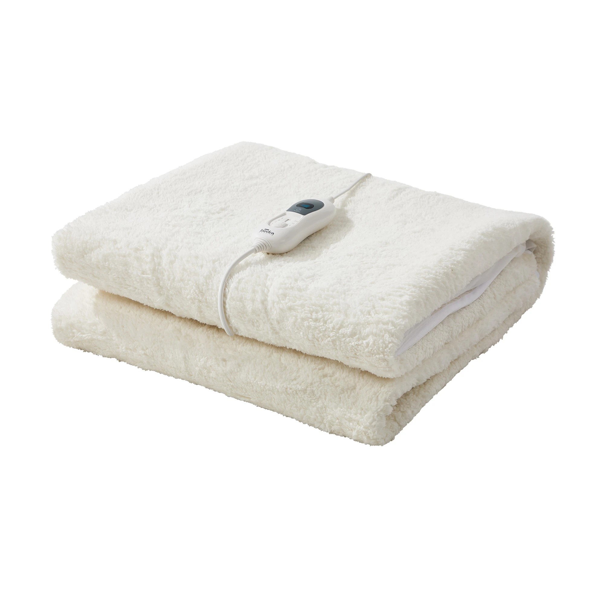 1 Bedra Bedding Electric Heated Blanket Fully Fitted Fleece Underlay Winter Pad Single - Single Bed - White, 1 of 7