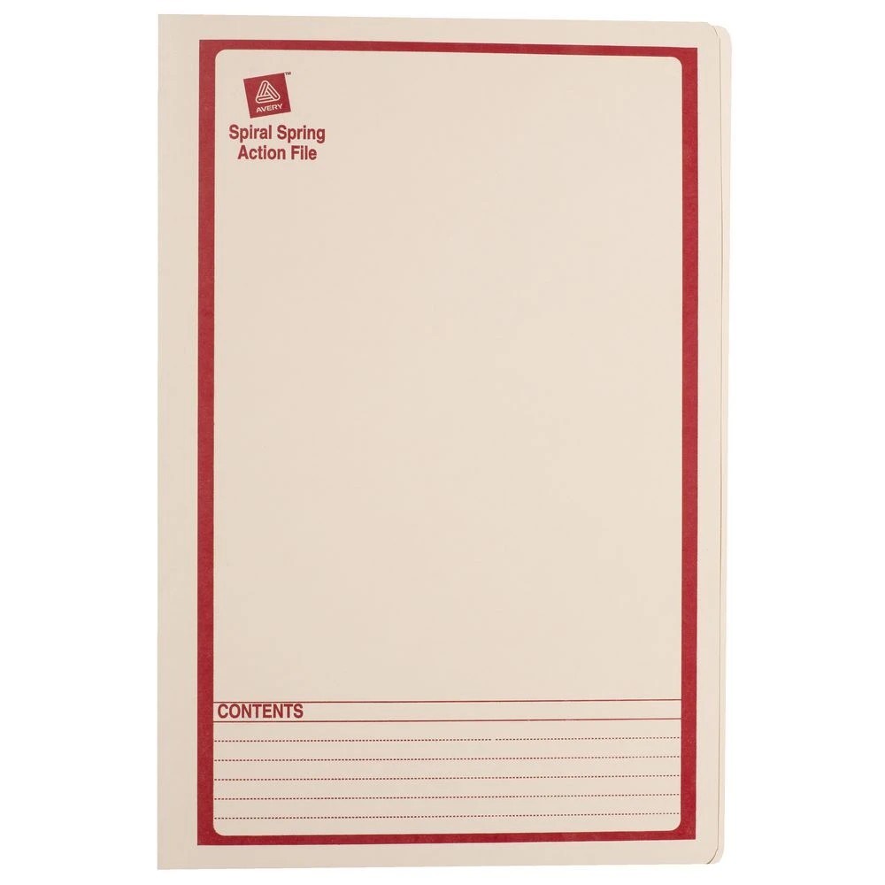 2 Avery Foolscap Spiral Spring File Buff with Red Print, 2 of 6