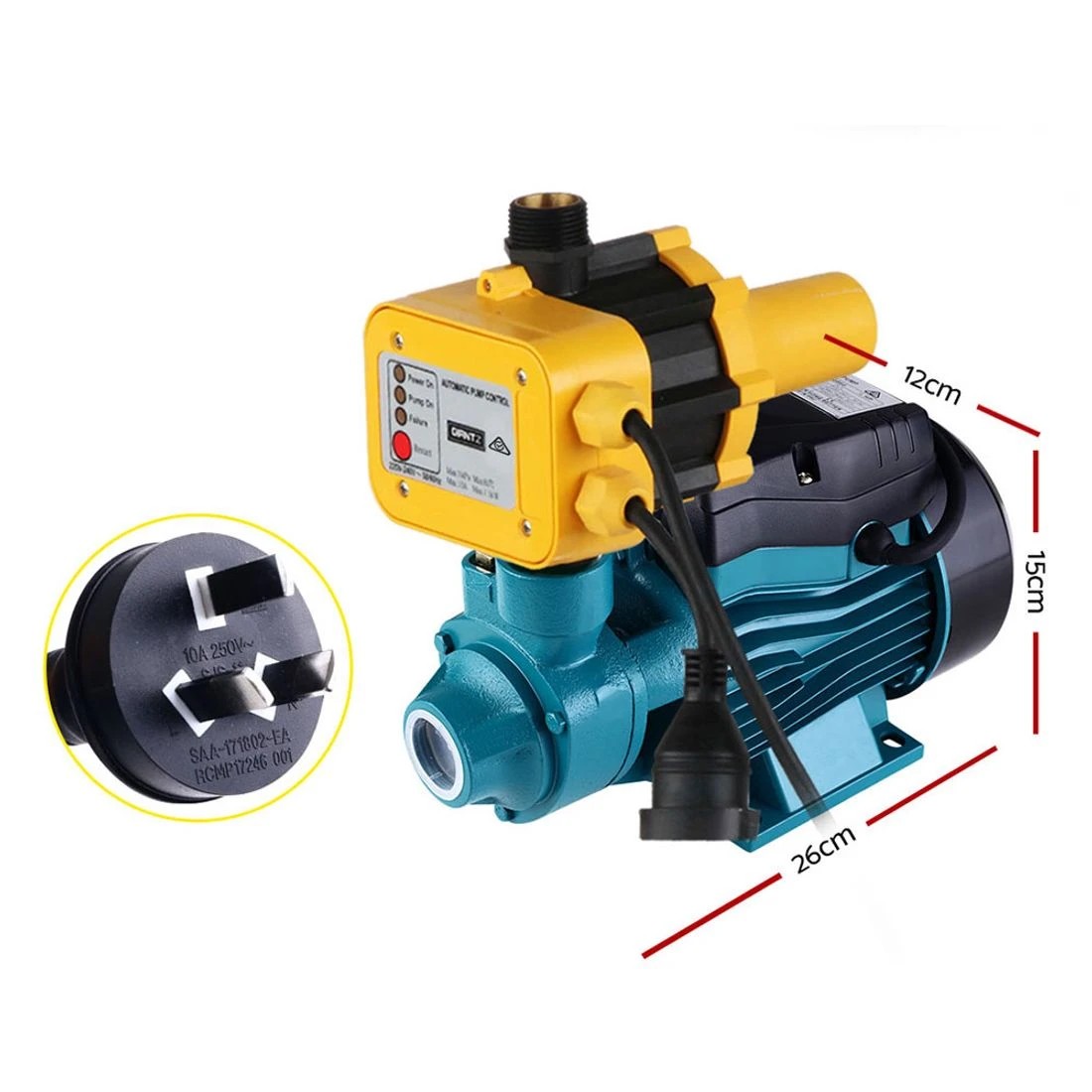 2 Giantz Peripheral Water Pump Garden Boiler Car Wash Electric Irrigation QB60 - Multi, 2 of 5