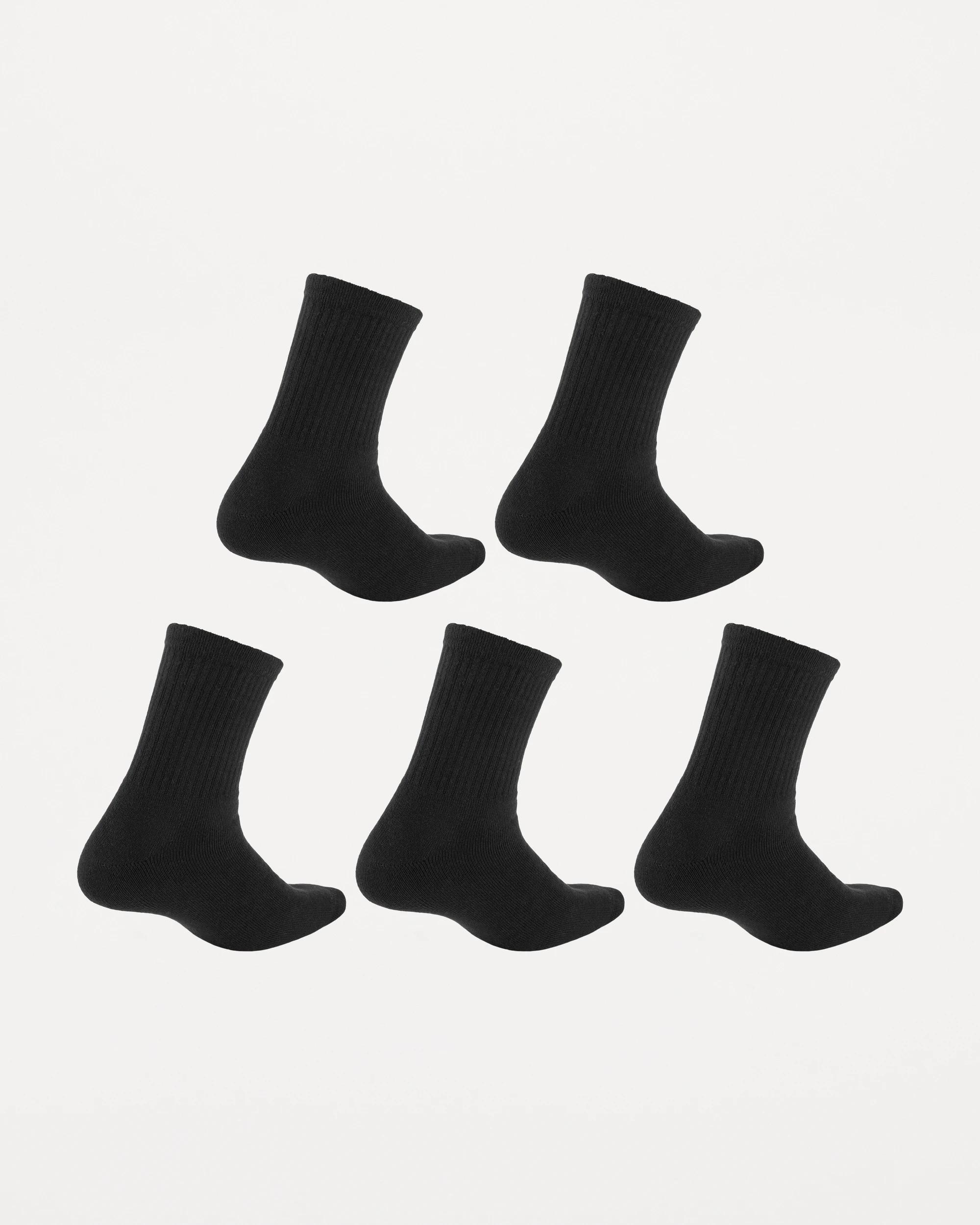 2 5 Pack Crew Sport Socks BLACK, 2 of 3