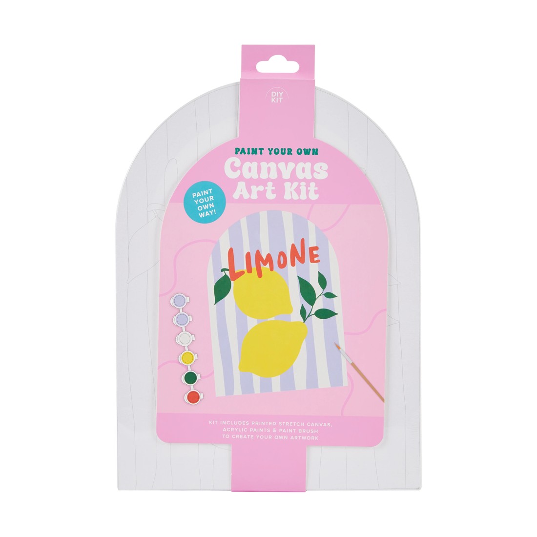 1 DIY Paint Your Own Canvas Art Kit - Lemon, 1 of 4