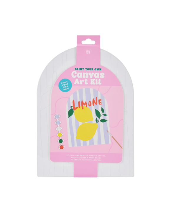 DIY Paint Your Own Canvas Art Kit - Lemon