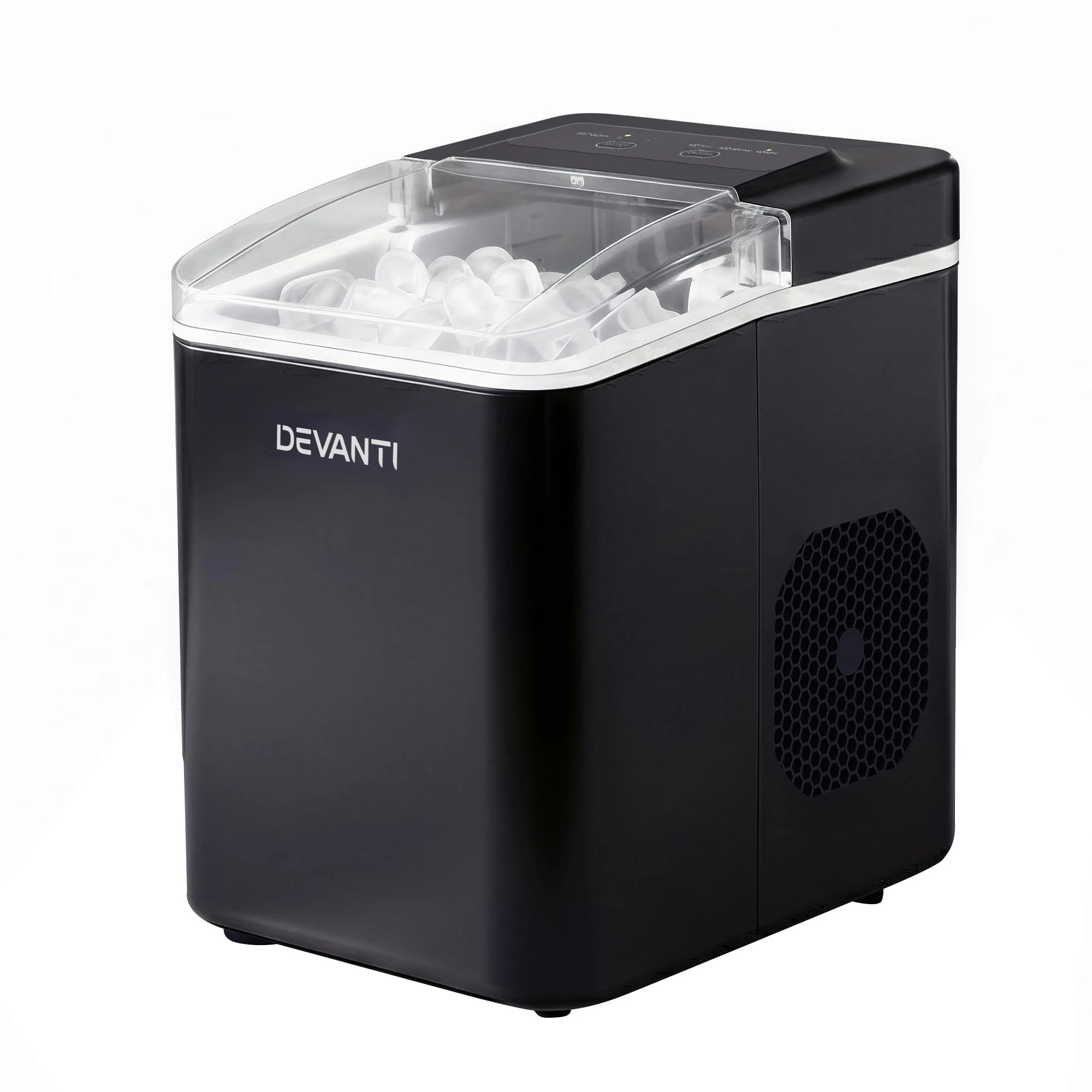 1 Devanti Ice Maker Machine Portable  Countertop w/Self Cleaning - Black, 1 of 10