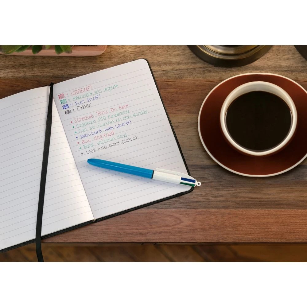 4 Bic 4-Colour Ballpoint Pen Medium/Fine 2 Pack, 4 of 4