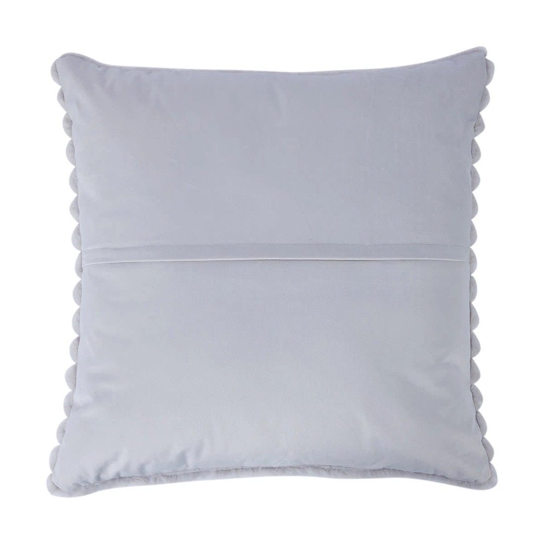 3 60cm Coco Faux Fur Cushion - Grey, 3 of 4