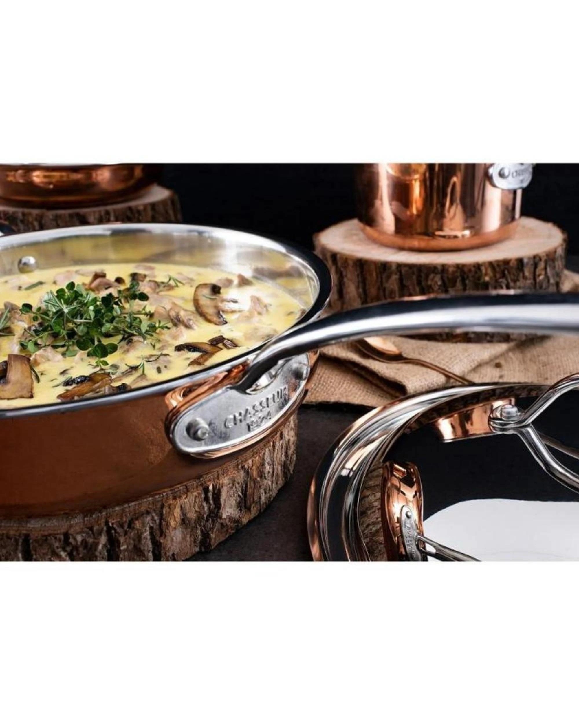 6 Chasseur Escoffier Induction Saucepan 14cm  1L W Helper Handle Copper, 6 of 6