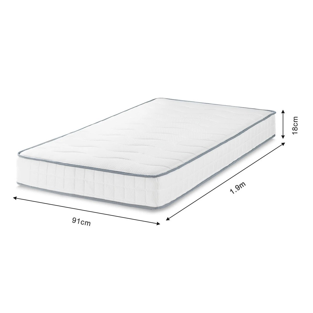 10 Single Bed Bonnell Spring Viscolatex Memory Foam Mattress, 10 of 10