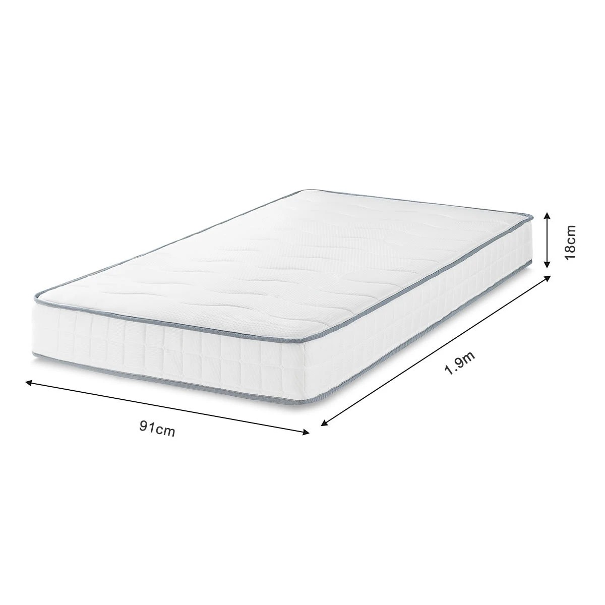 10 Single Bed Bonnell Spring Viscolatex Memory Foam Mattress, 10 of 10