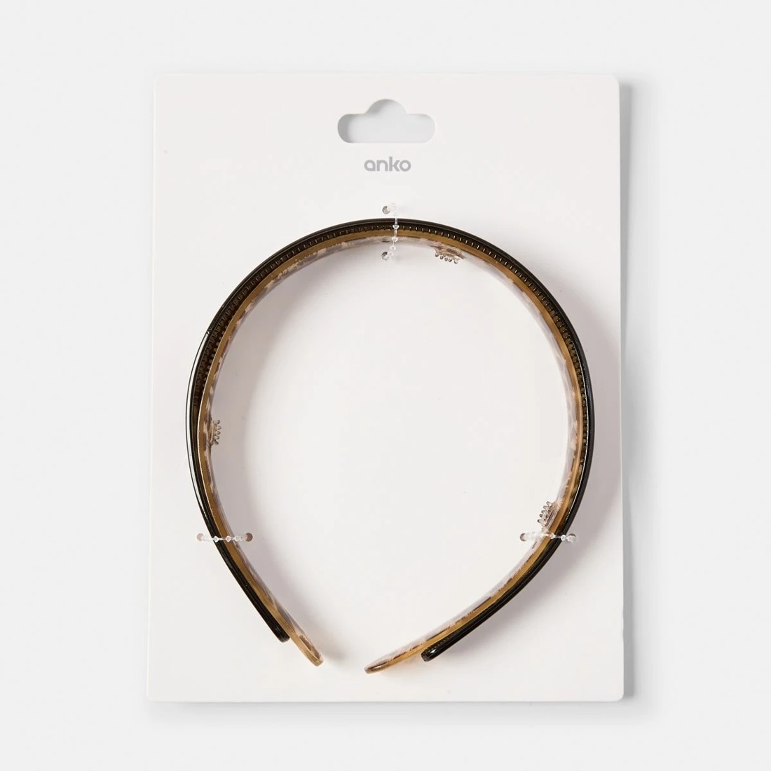 5 2 Pack Plastic Headband - Black and Leopard Print, 5 of 5