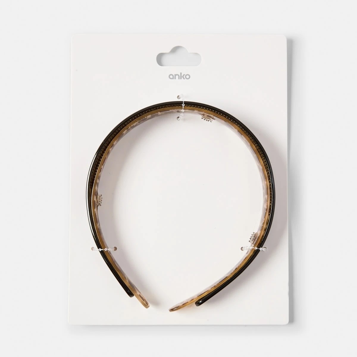 5 2 Pack Plastic Headband - Black and Leopard Print, 5 of 5