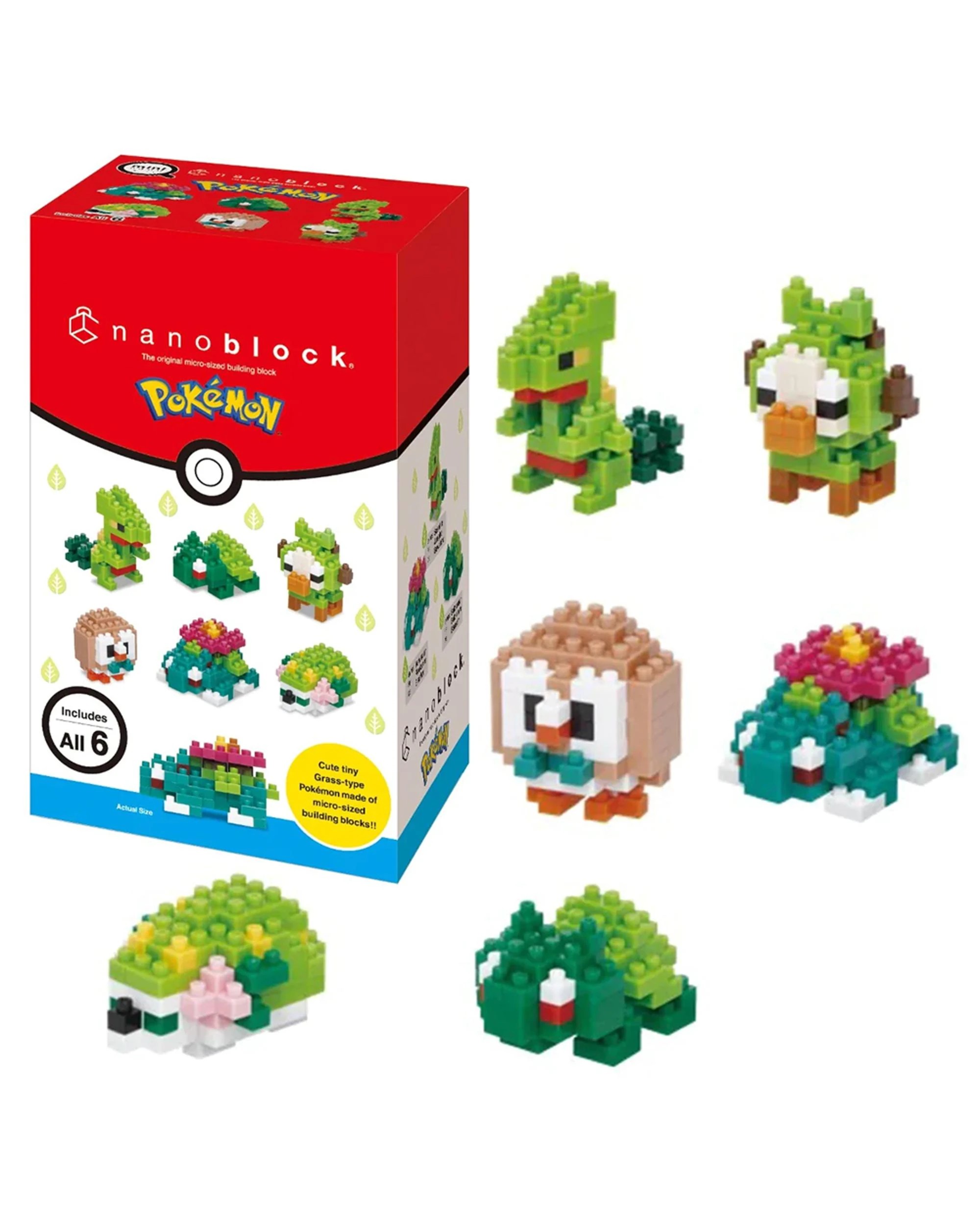1 Nanoblock Mini Pokémon Grass Type Box Set - Multi, 1 of 3