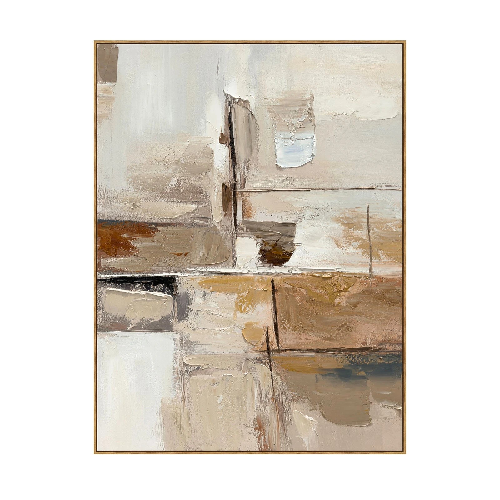 1 Moda Living Stone Passage Hand-Painted Textured Canvas Wall Art - Multi, 1 of 8