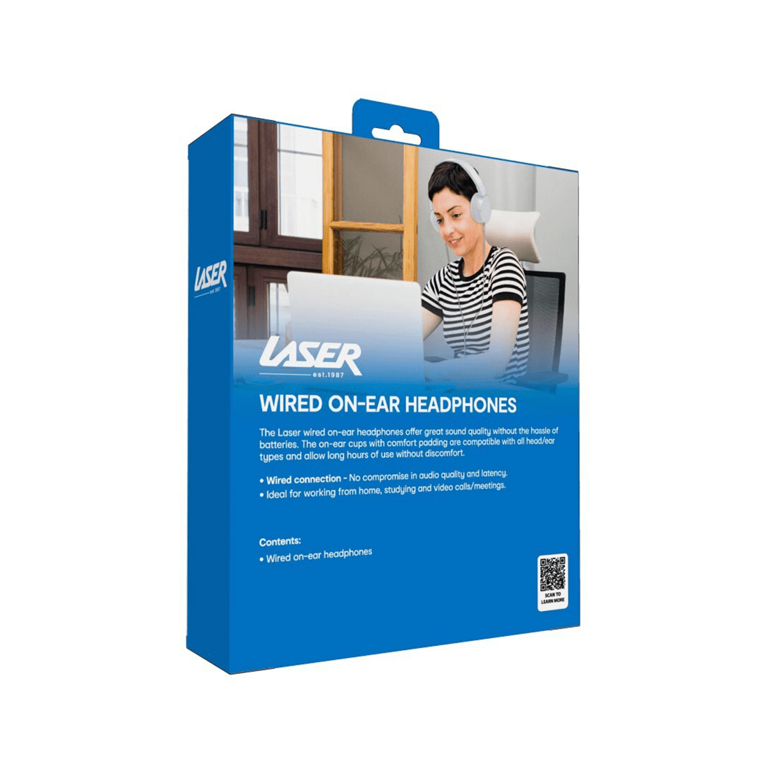 4 Laser Wired On-ear Headphones 3.5mm Aux Foldable Design 1.2m Cable - Grey, 4 of 4