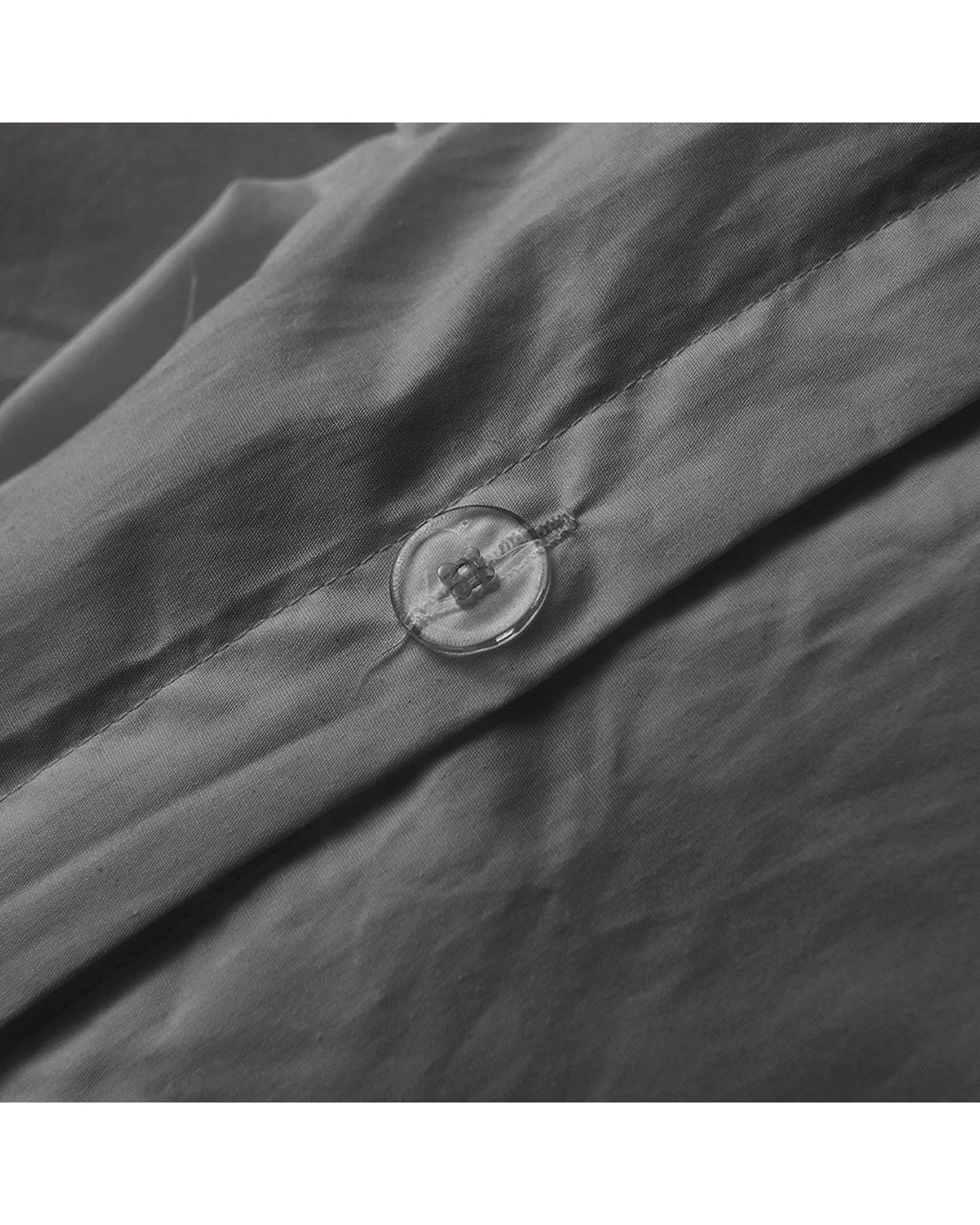 7 Cotton More 100% Cotton Diamond Pinch Pleated Pintuck Doona Quilt Cover Single Steel - Grey, 7 of 7