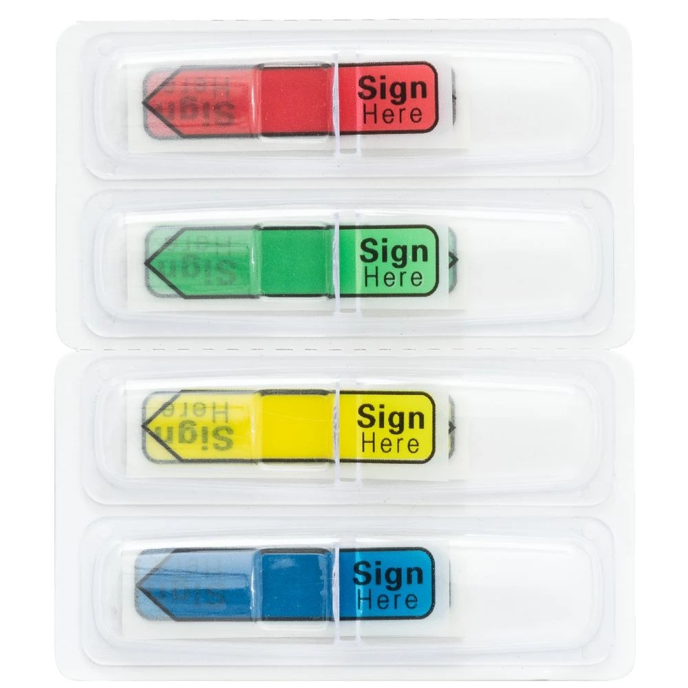 3 J.Burrows Mini Sign Here Flags 12 x 44mm 4 Pack, 3 of 3