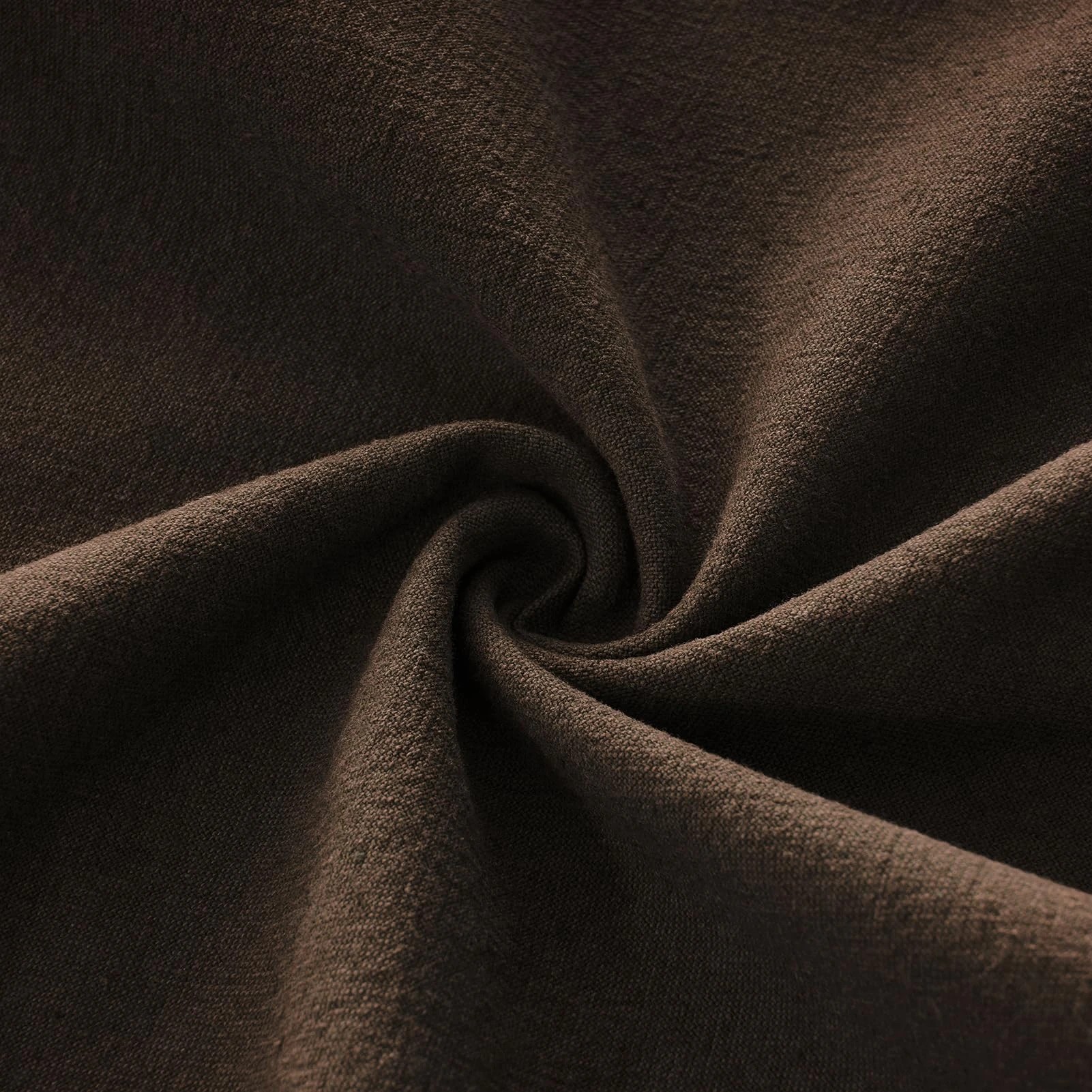 3 Gioia Casa 2-Pack Linen-Cotton Blend Cushion Covers 30x50cm - Dark Brown, 3 of 3