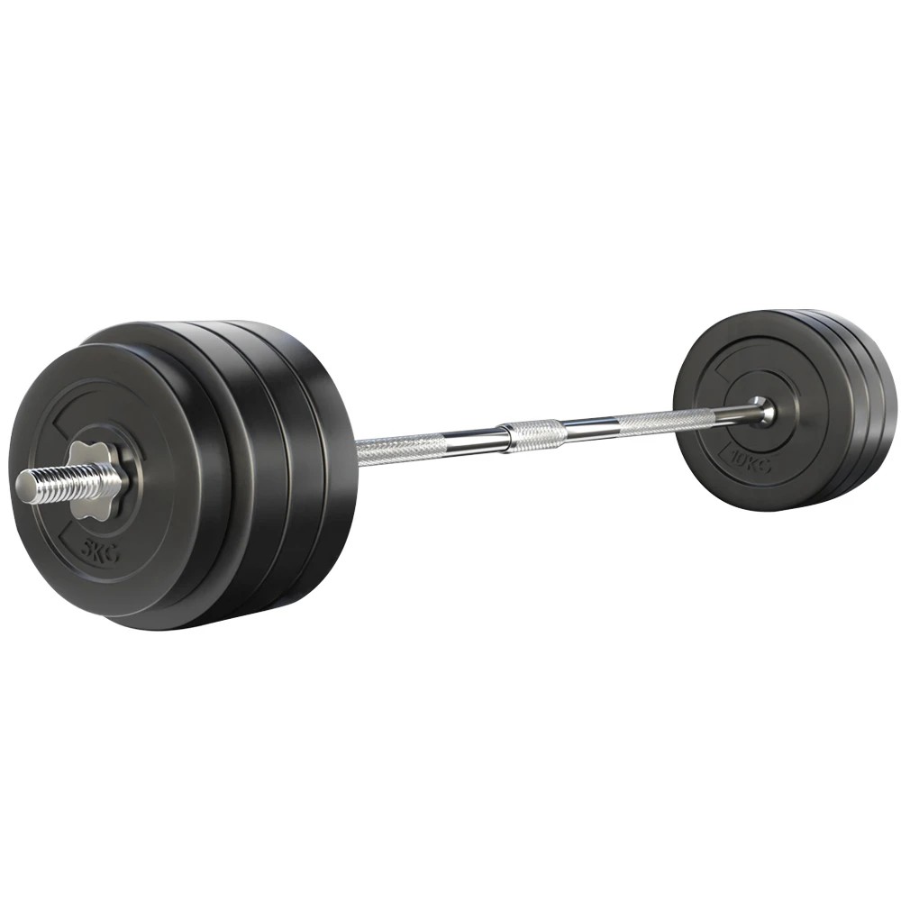 1 Everfit 78kg Barbell Set Weight Plates Bar Lifting Bench 168cm - Multi, 1 of 6