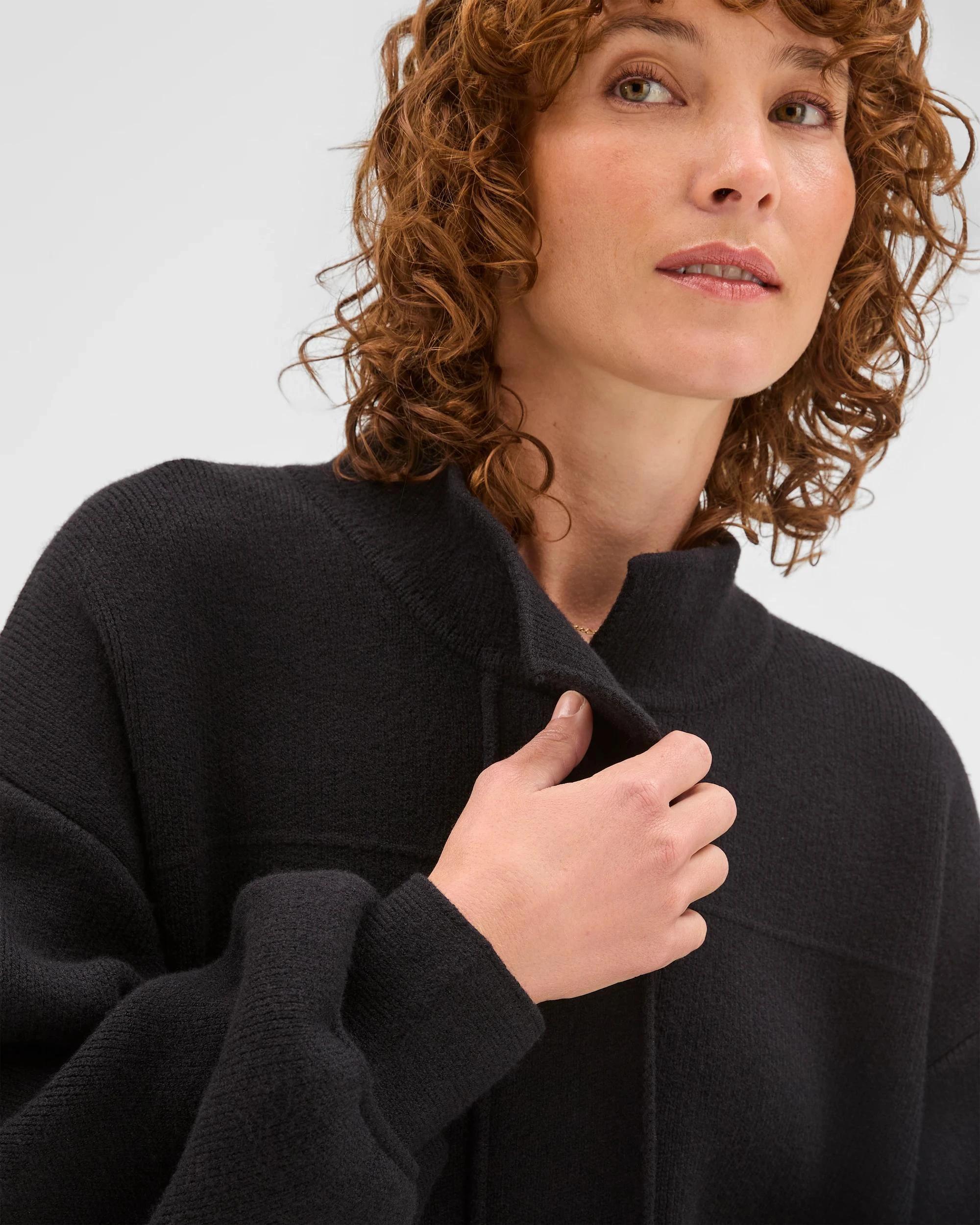 2 Target Woman Clean Knit Button Through Bomber Jacket BLACK, 2 of 5