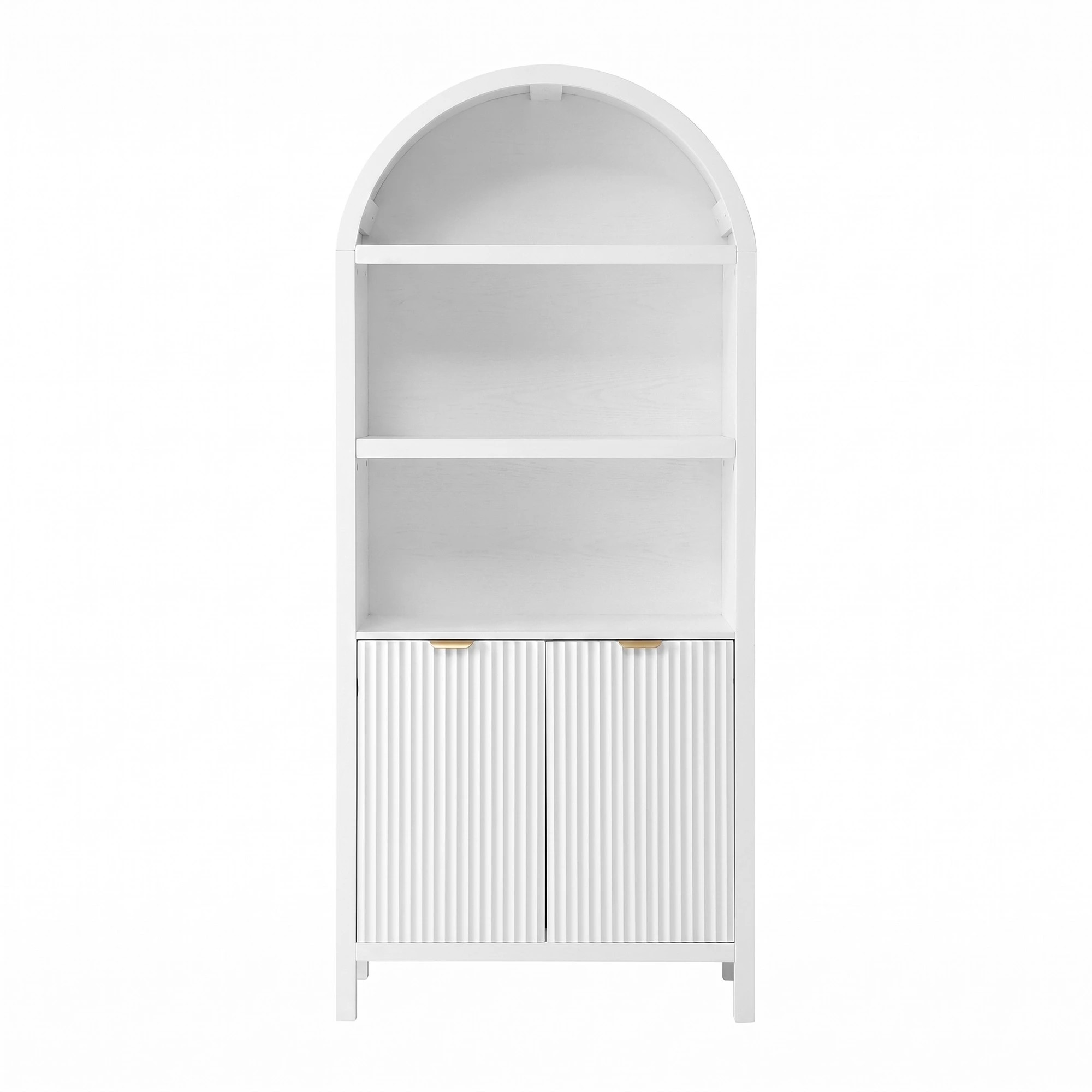 4 Artiss Buffet Sideboard Cabinet Pantry 180CM Arched Storage Bookshelf - White, 4 of 10