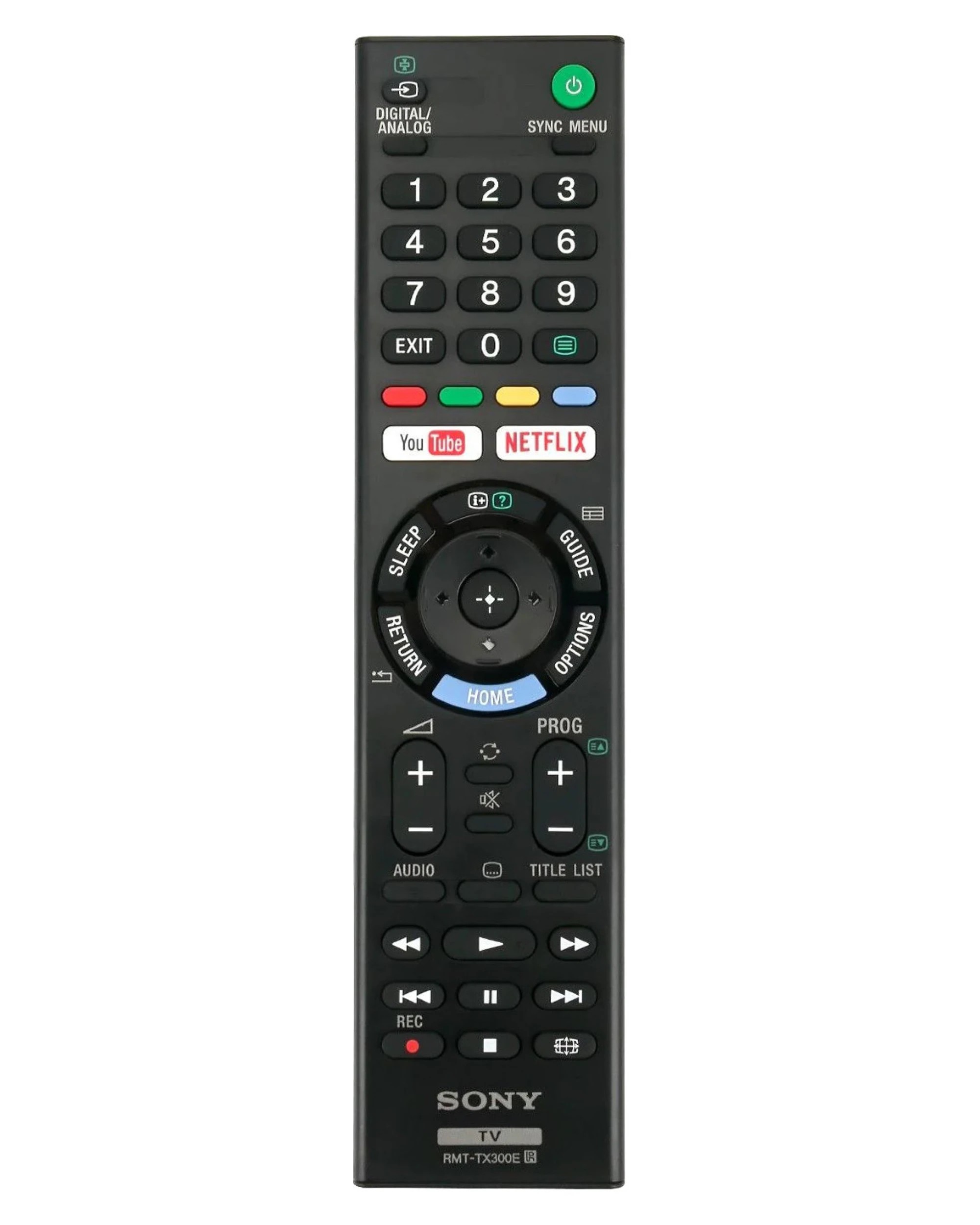 1 Sony TV Remote Control - RMT-TX300E - Black, 1 of 3