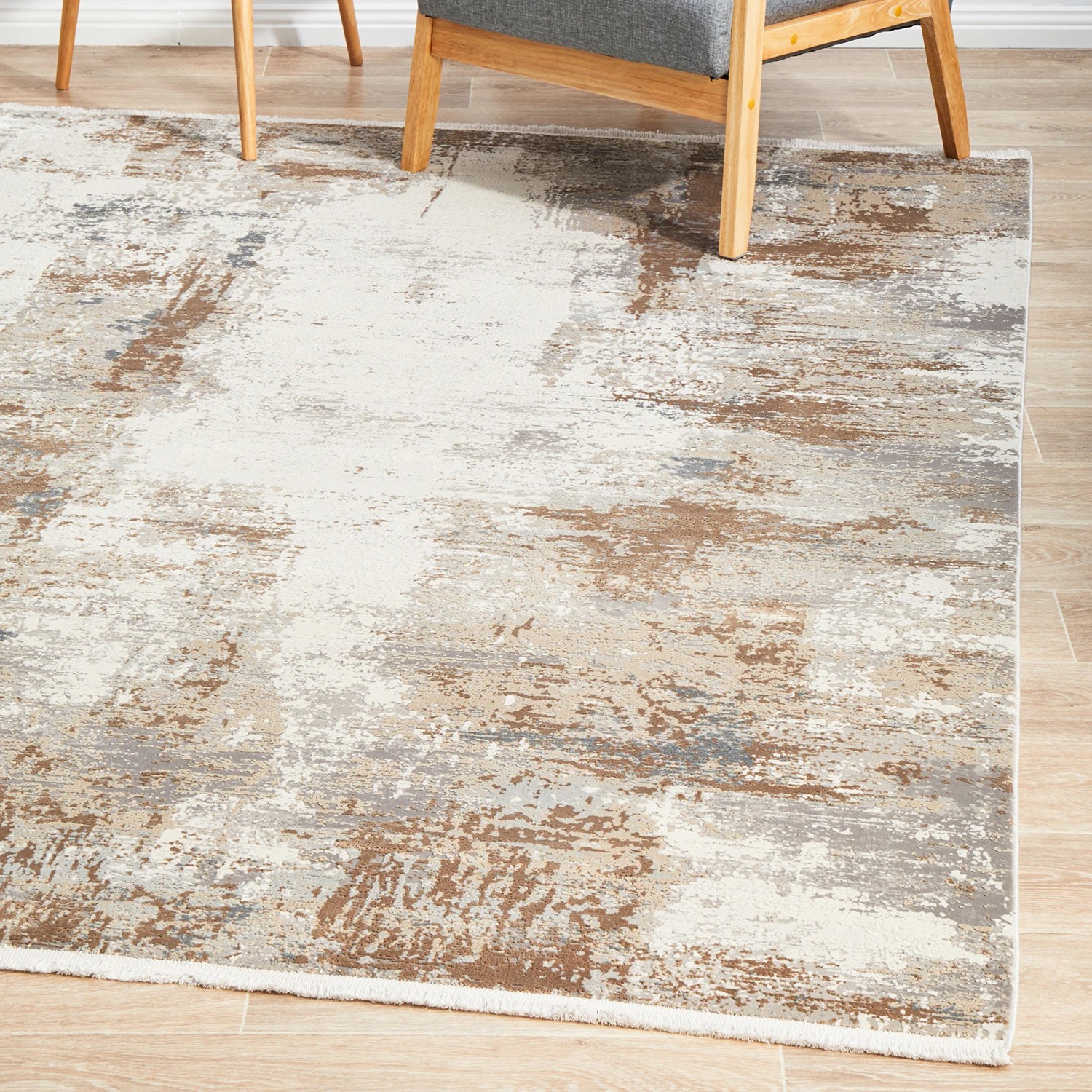4 Common Ground Rugs Glimmers 105 400x300cm - Extra Extra Large Bamboo Silk Power Loomed Floor Rug - Natural, 4 of 9