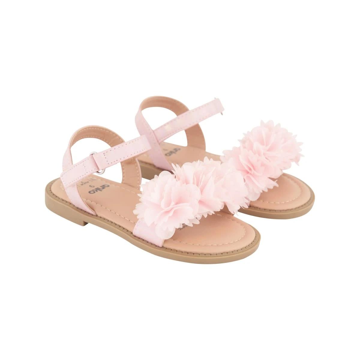 2 Junior Floral Sandals Silvr Pink, 2 of 4