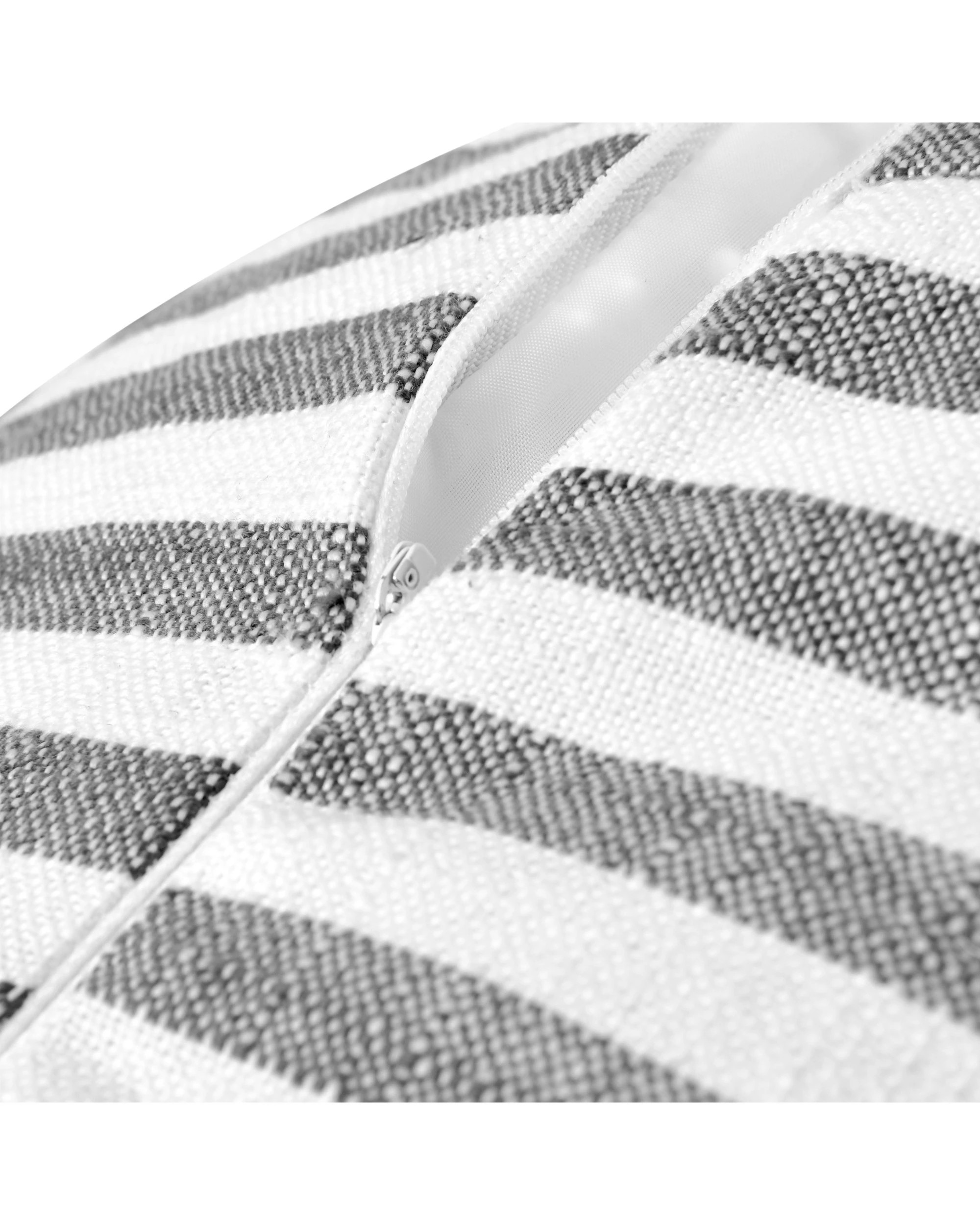 5 Cadence & Co. Oscar Faux Linen Ottoman Bean Bag Cover - Charcoal, 5 of 6