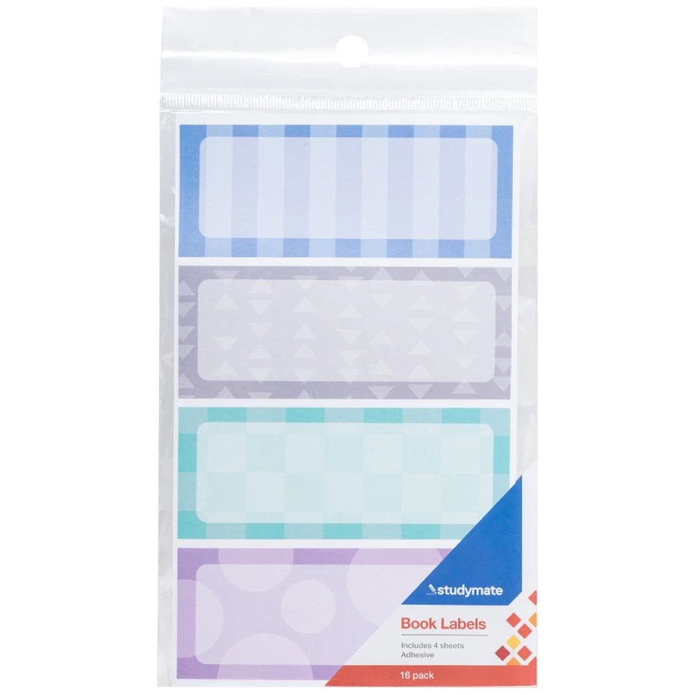 1 Studymate Book Labels 16 Pack, 1 of 4