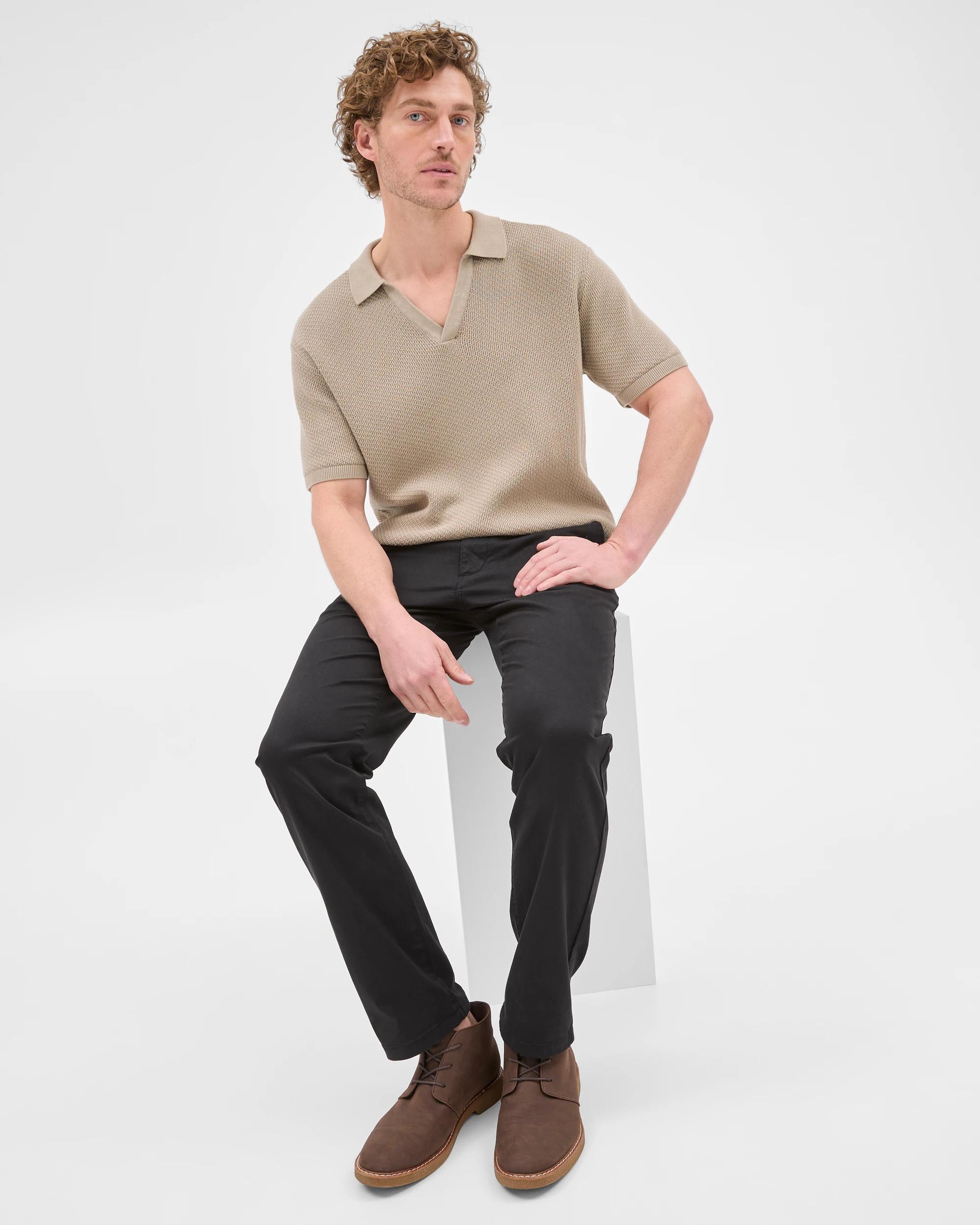 6 Target Man Australian Cotton Straight Chino Pants BLACK, 6 of 6