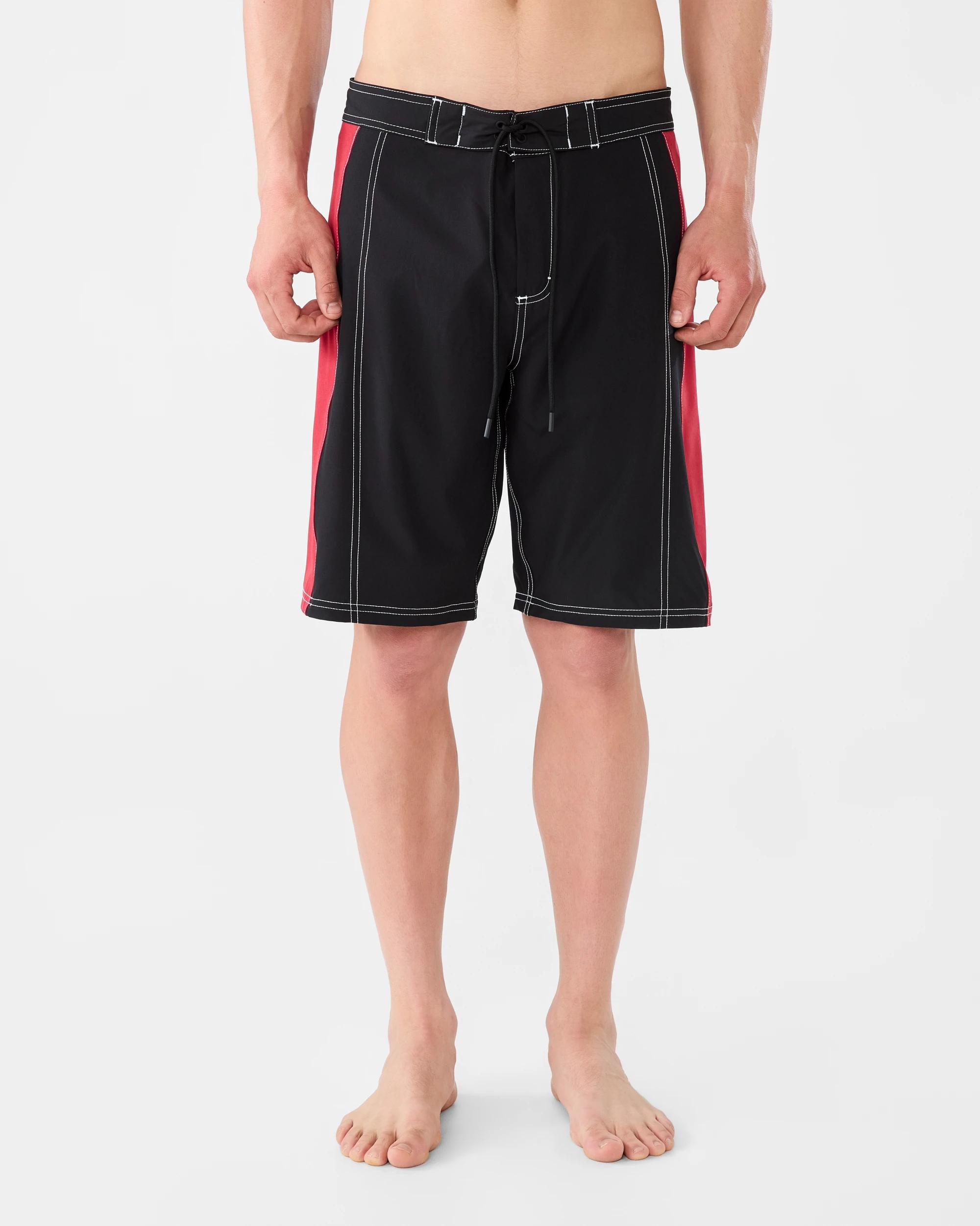 9 Spliced Stretch Swim Boardshorts Black, 9 of 9