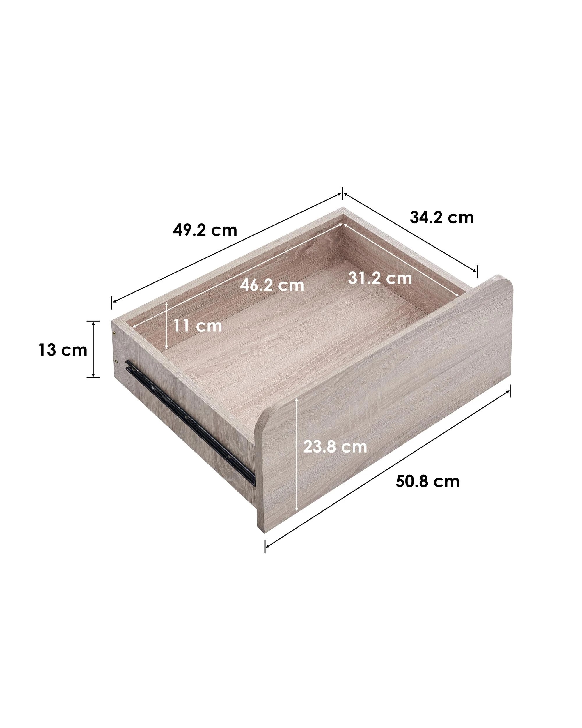 7 Kodu Bedside Unit Nightstand Side Table 1 Drawer Oak - Natural, 7 of 7
