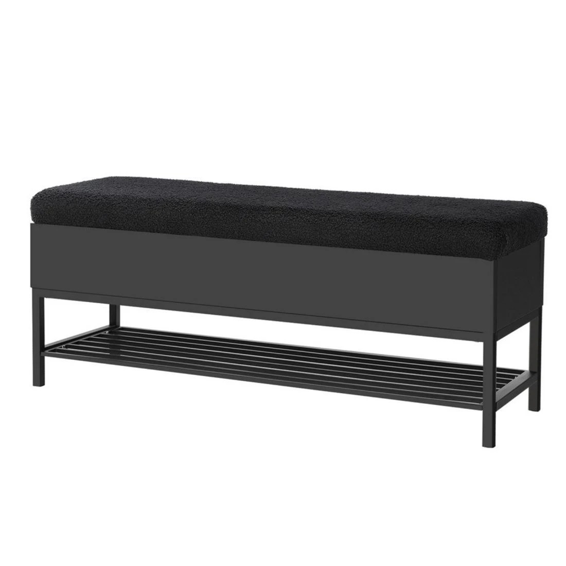 1 Artiss Storage Ottoman Blanket Box 110cm - Black, 1 of 3