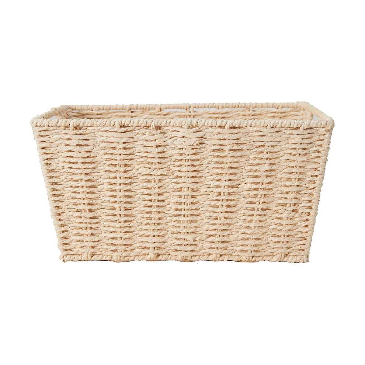 3 Rectangle Tapered Paper Rope Basket - Natural, 3 of 7