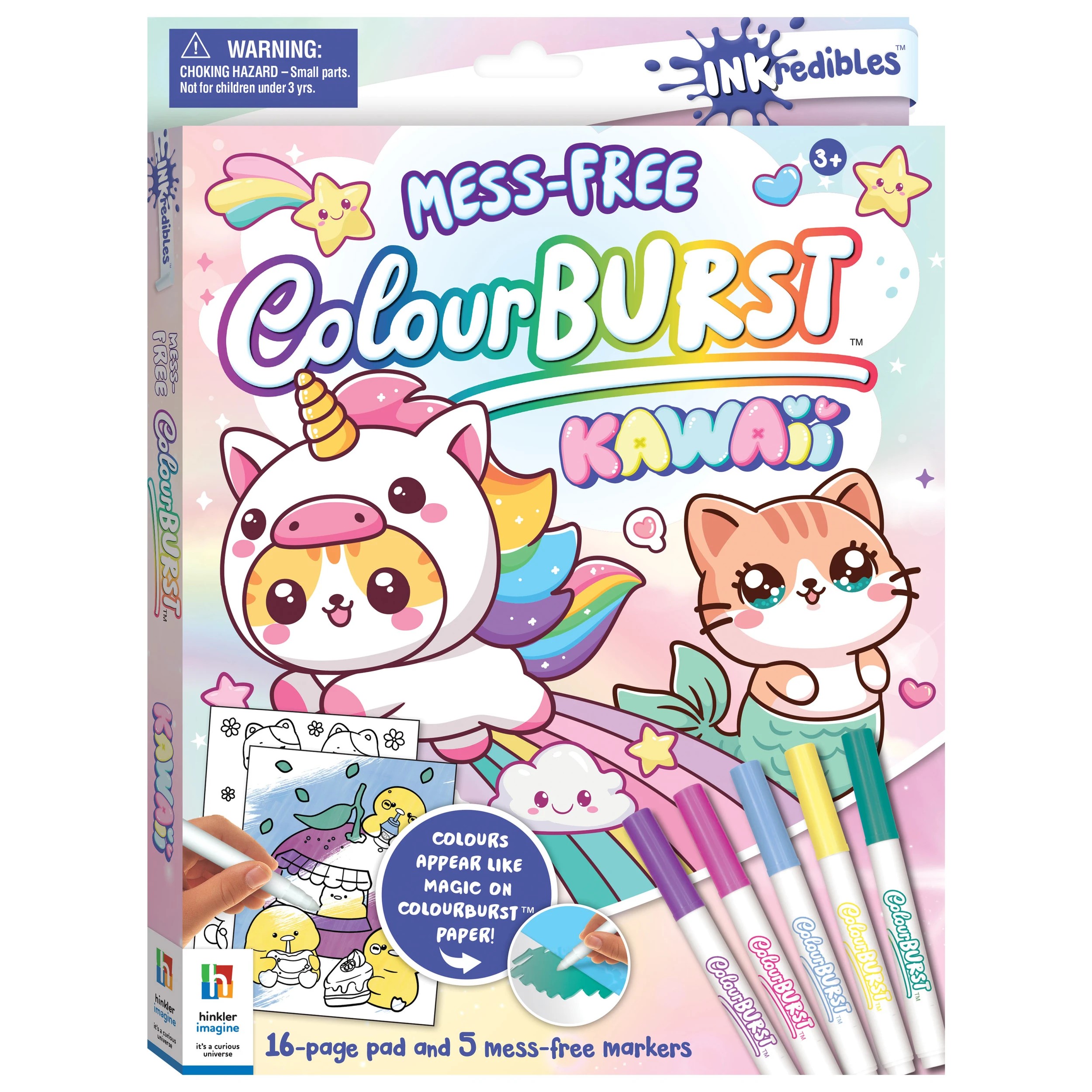 1 INKredibles Mess-Free ColourBurst Kawaii​ Activity Kit - Book, 1 of 6