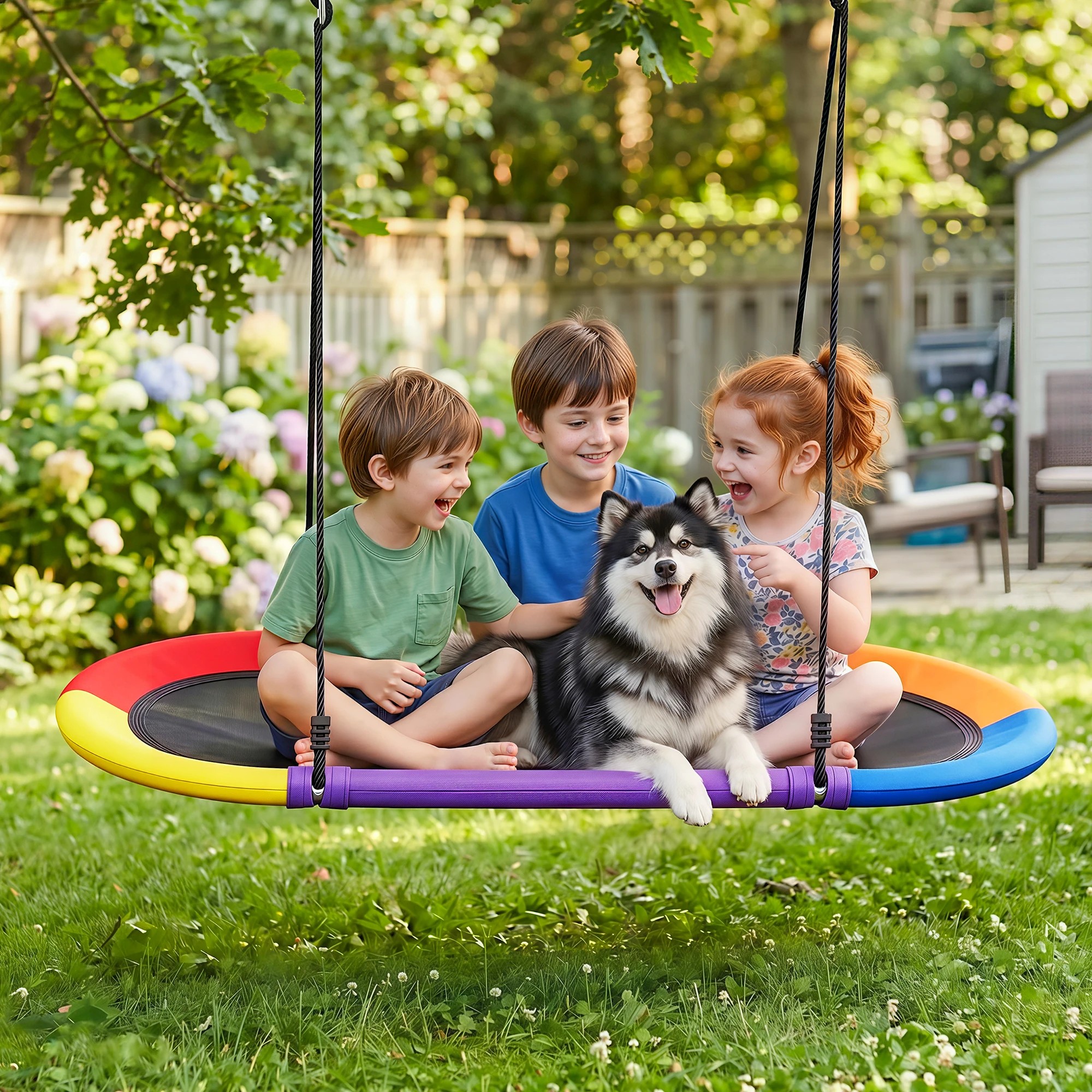 9 Gardeon Tree Swing Hammock 150cm for Backyard Porch Outside Playground - Multi, 9 of 9