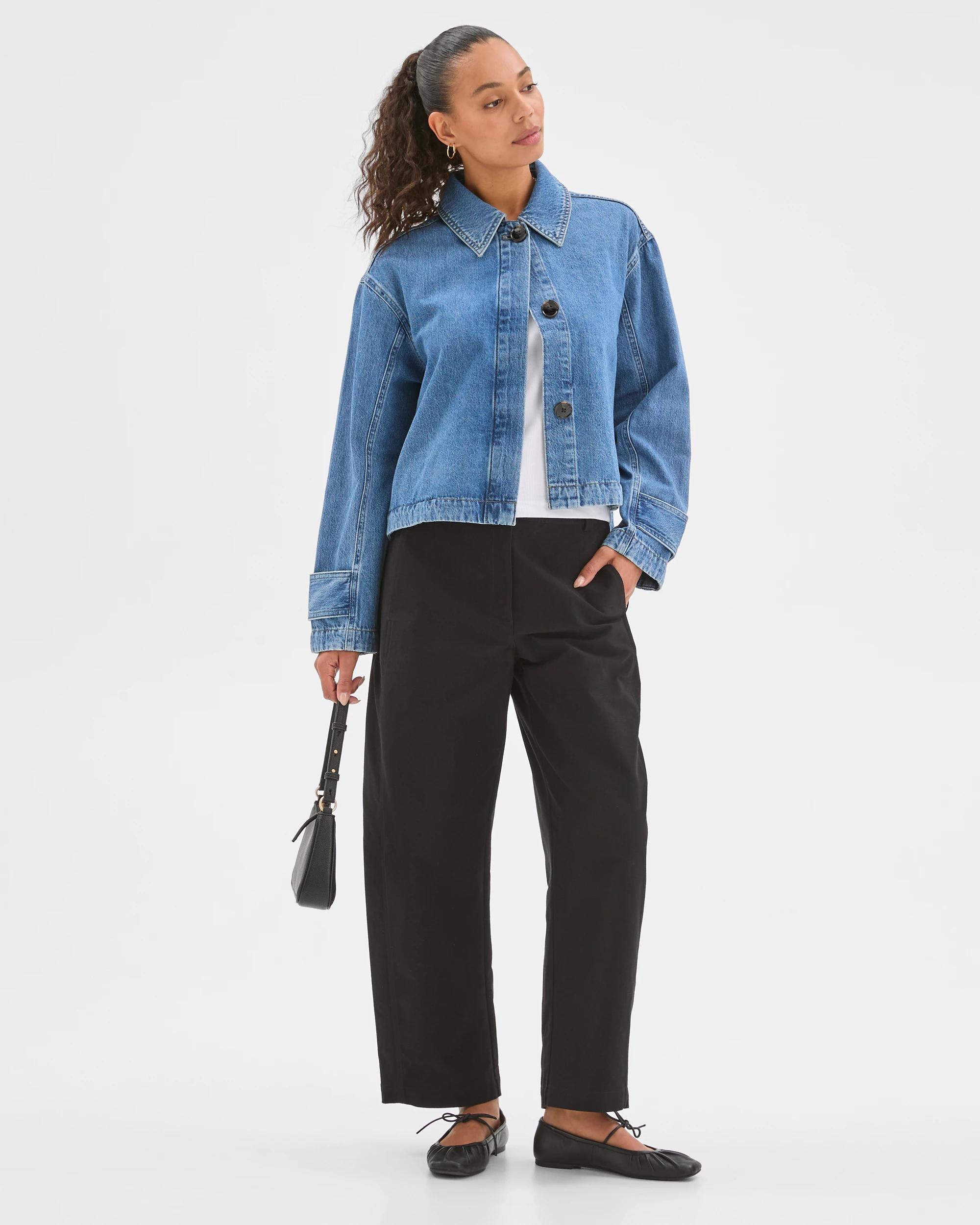 2 Target Denim Shacket MID WORN, 2 of 8
