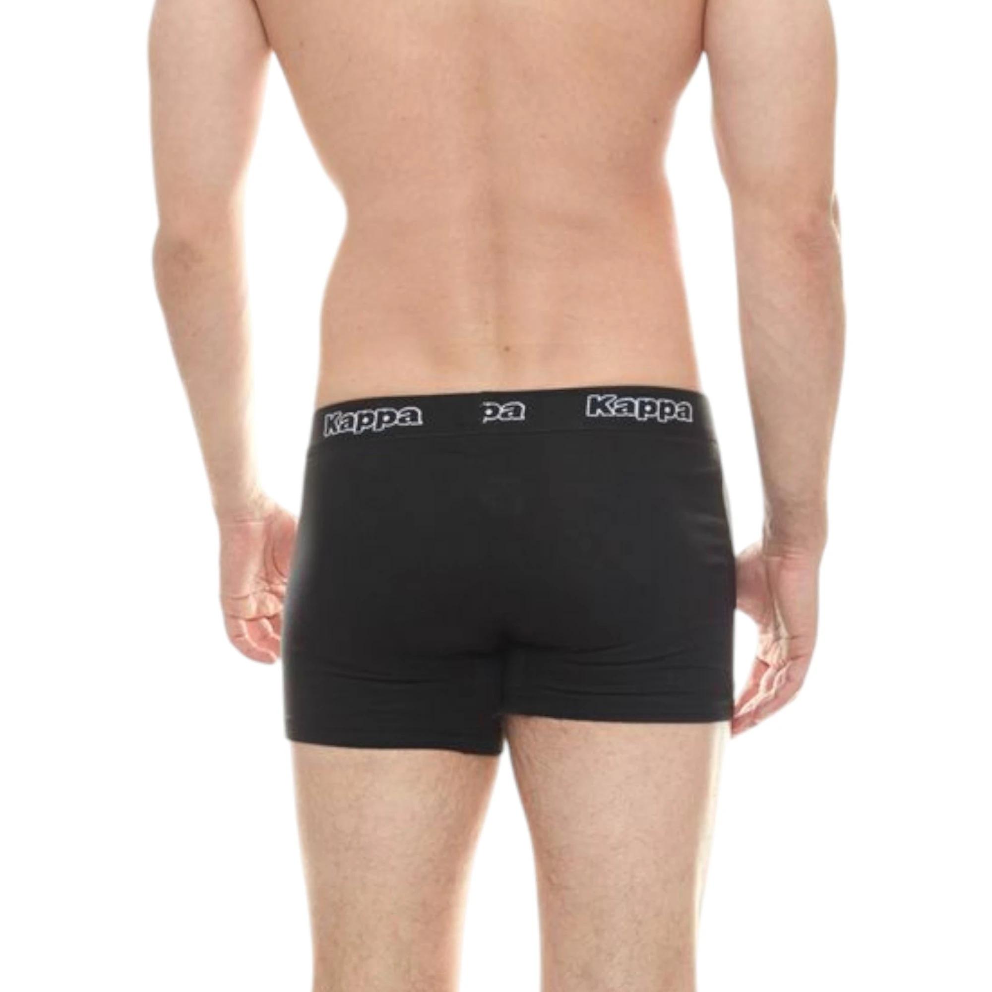 2 Kappa 6 Pack Mens Boxer Shorts Comfy Trunks BLACK/BLACK, 2 of 6