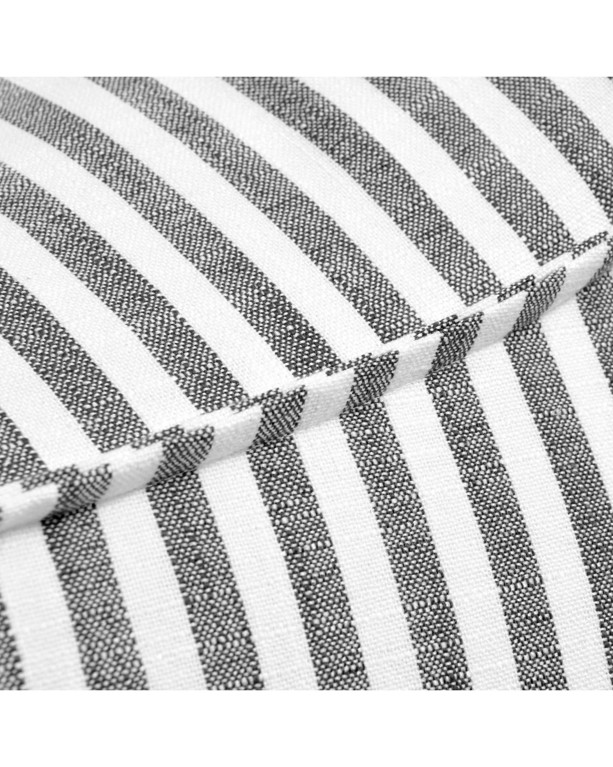 4 Cadence & Co. Oscar Faux Linen Ottoman Bean Bag Cover - Charcoal, 4 of 6