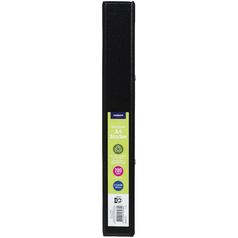 2 J.Burrows A4 Binder 2D 25mm Black, 2 of 6