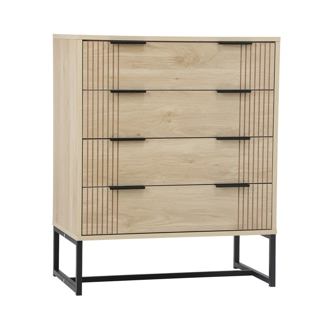 6 Oikiture 4 Chest Of Drawers Storage Cabinet Dresser Table
 - Natural, 6 of 10