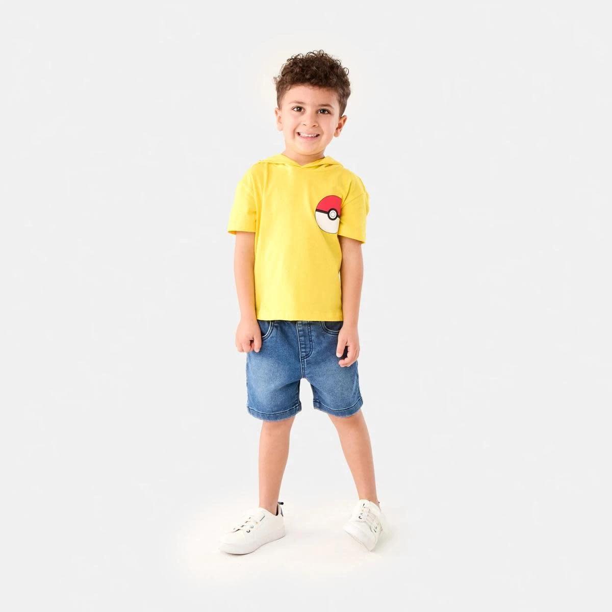 7 Pokemon License Character Hooded T-shirt PIKACHU, 7 of 9